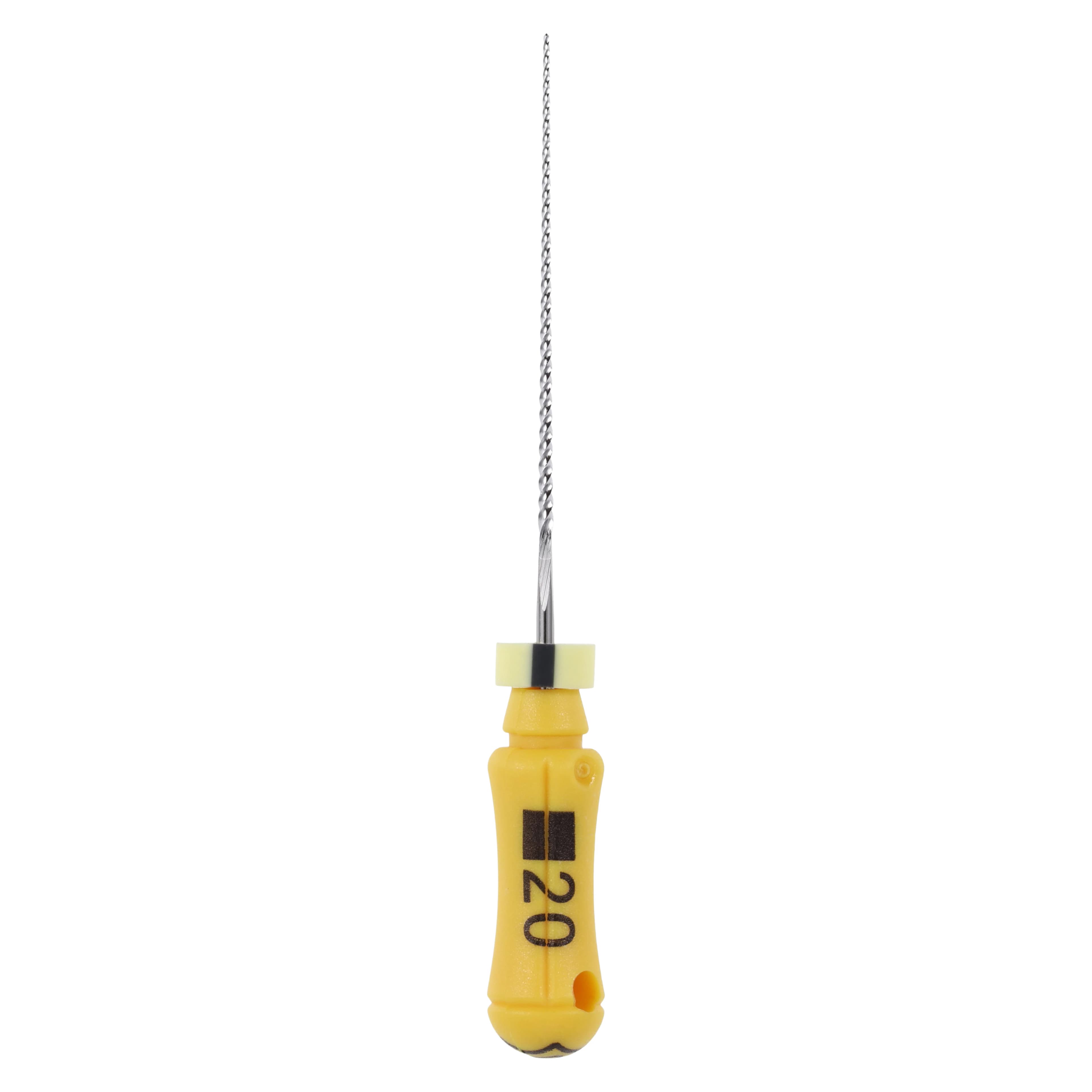 Dentsply Maillefer K-File, Stainless Steel, 21 mm, #20, Yellow, 6/Pk, 671103 - K-File, Stainless Steel, 21 mm, # 20, Yellow, 6/Pk - Image 1