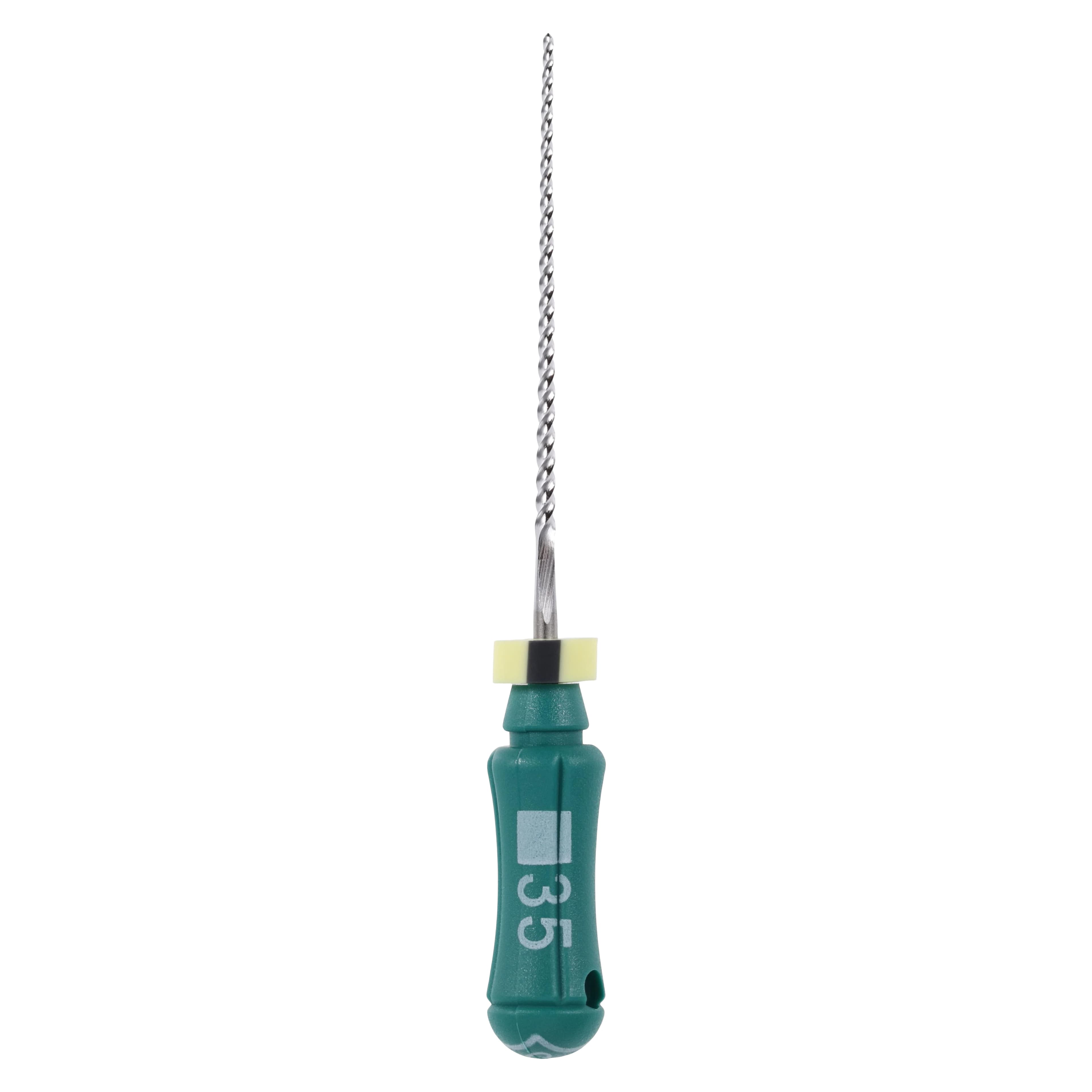 Dentsply Maillefer K-Files, Size #35, 21mm, Stainless Steel, Color Coded Green, 6/Pack, #671106 - 35-21mm K Files PH (6) - Image 1