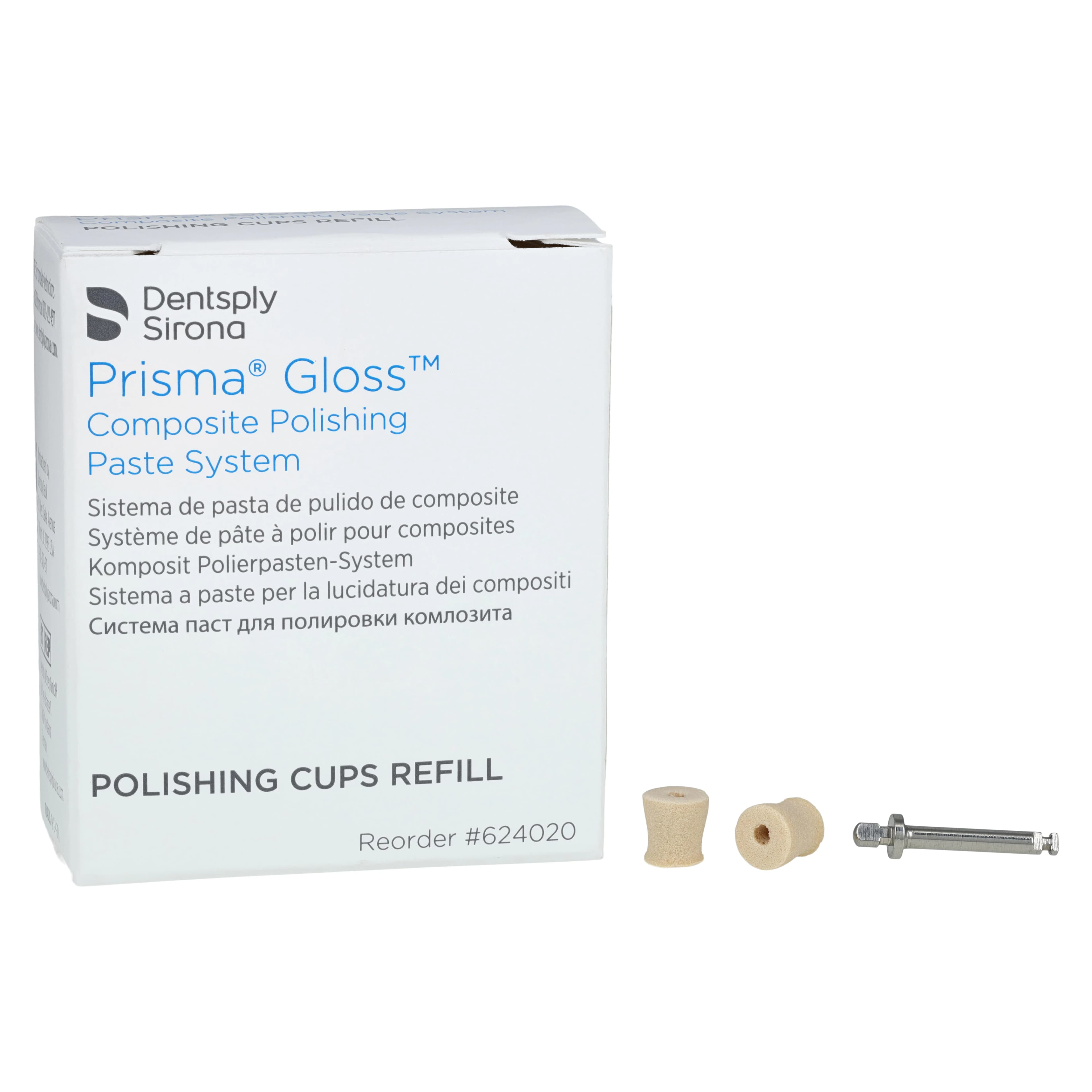 Prisma Gloss Composite Polishing Cups Refill, RA, 100/Pk, 624020 - Prisma Gloss Polishing Cup with Mandrel, RA, Refill, 100/Pk, 624020 - Image 1