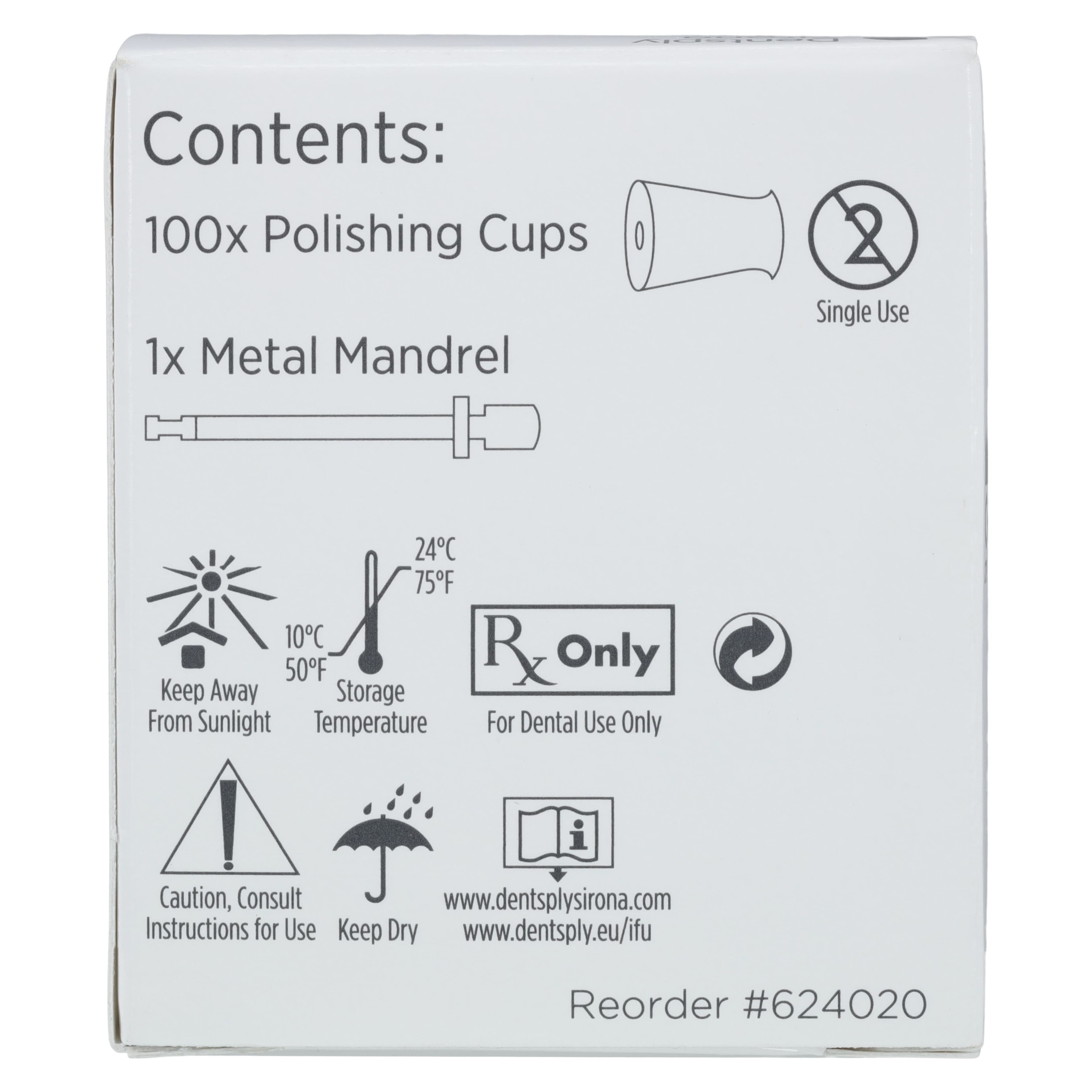 Prisma Gloss Composite Polishing Cups Refill, RA, 100/Pk, 624020 thumbnail 5