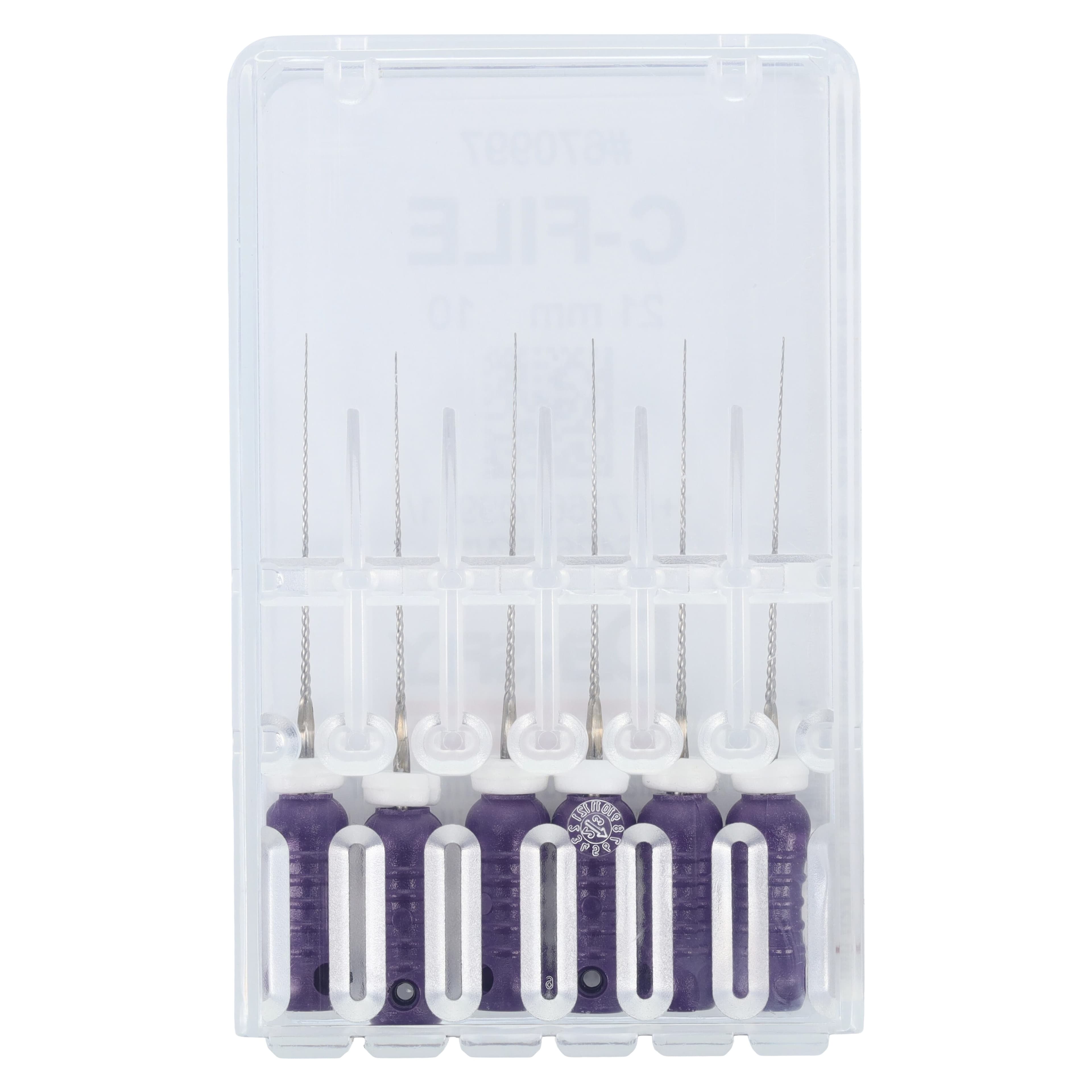 Dentsply Maillefer C-File Stainless Steel, Size #10, 21mm, Purple, 6/Pack, 670997 thumbnail 5