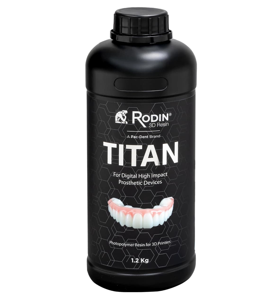 Pac-Dent Rodin Titan Ceramic Nanohybrid 3D Printing Resin, Shade B1, 600 g Bottle, 23992 - Pacdent - Rodin Titan, Shade B1, 600g/Bottle, 23992 - Image 1
