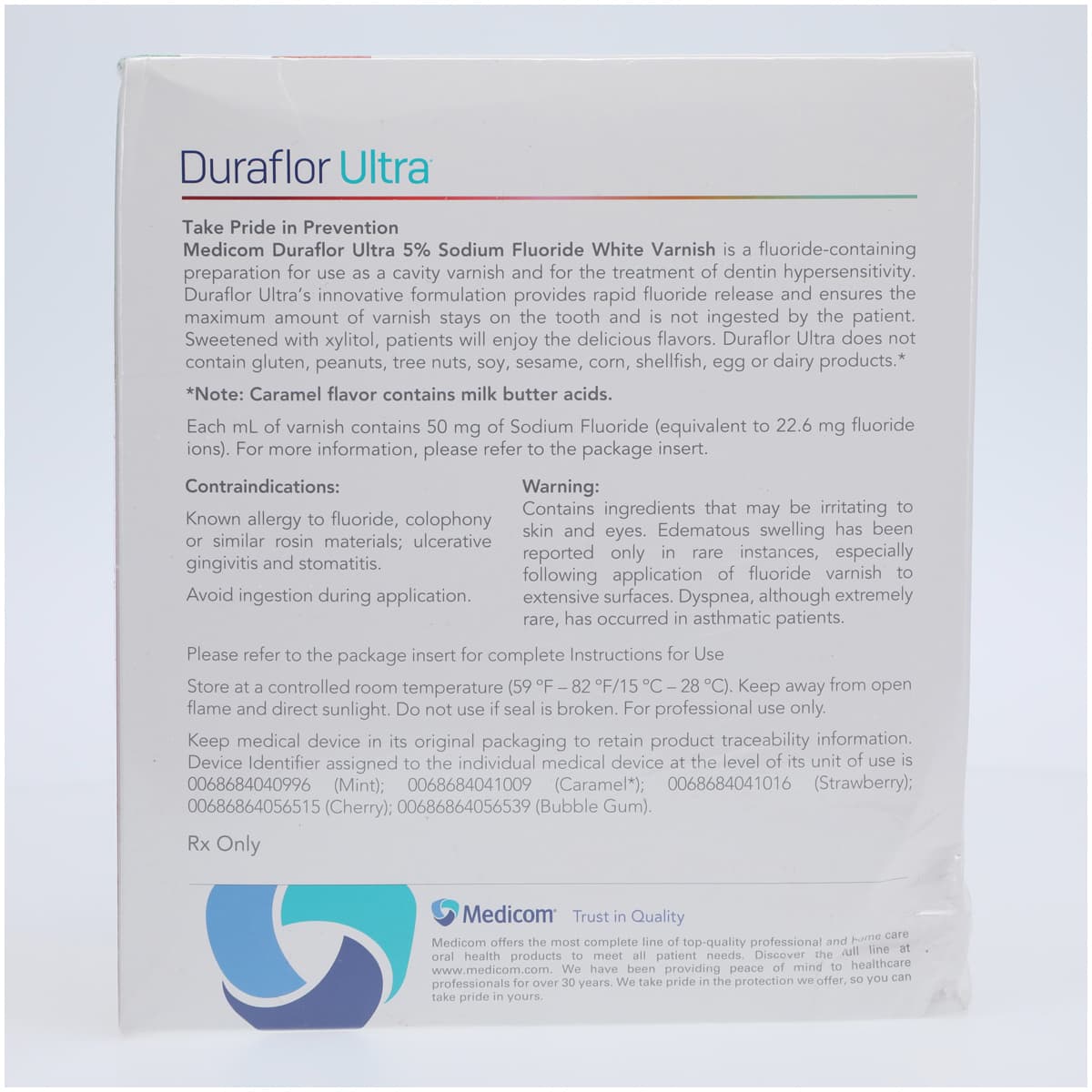 Duraflor Ultra 5% Sodium Fluoride White Varnish, Cherry, 0.4 mL Unit Dose, 200/Box, 1016-CH200 thumbnail 3