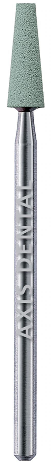 NTI Green Stone Abrasive, Flat End Taper, HP, Medium, 3.5 mm x 10.5 mm, 12/Pk, GM733-HP - NTI 035mm Green Abrasive Taper HP Pack of 12 - Image 1