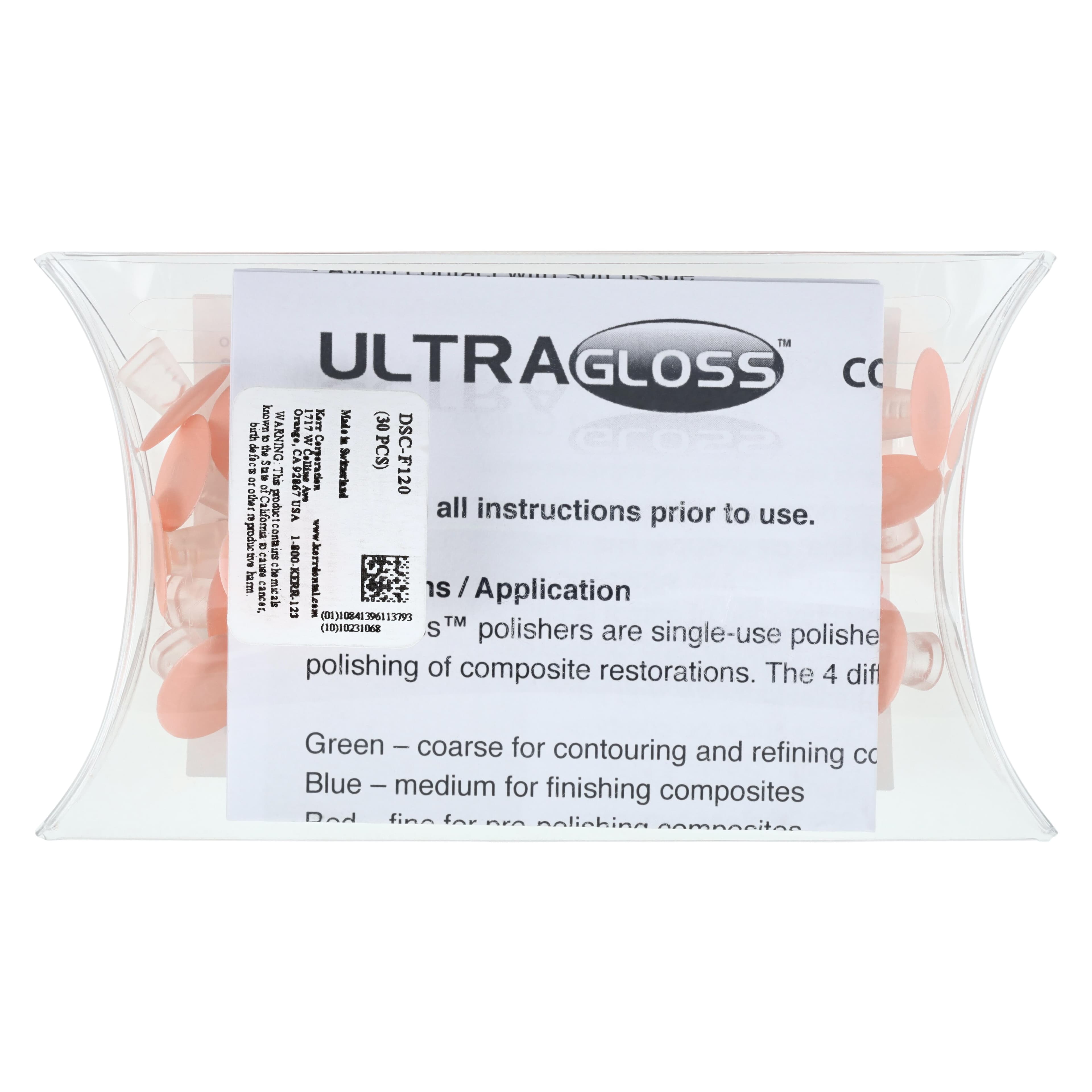 UltraGloss Composite Polishing Discs, Fine, Large, Double-Sided, Red, 12 mm, 30/Pkg, DSC-F120 thumbnail 4