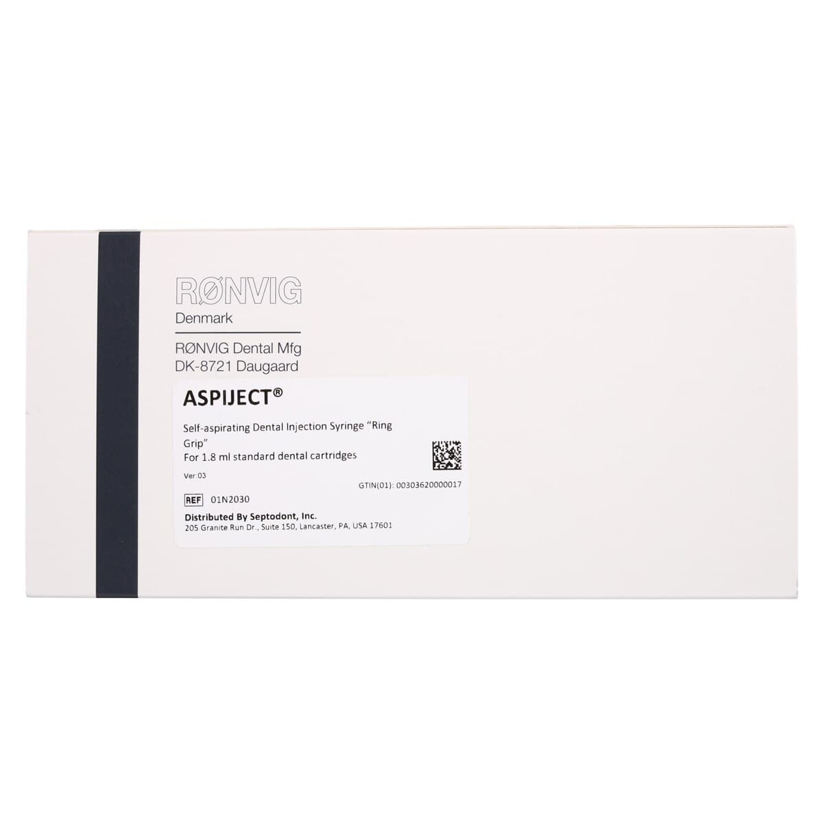 Septodont Aspiject Self-Aspirating Syringe, Thumb Ring, Stainless Steel, 01-N2030, 1/Pkg thumbnail 5