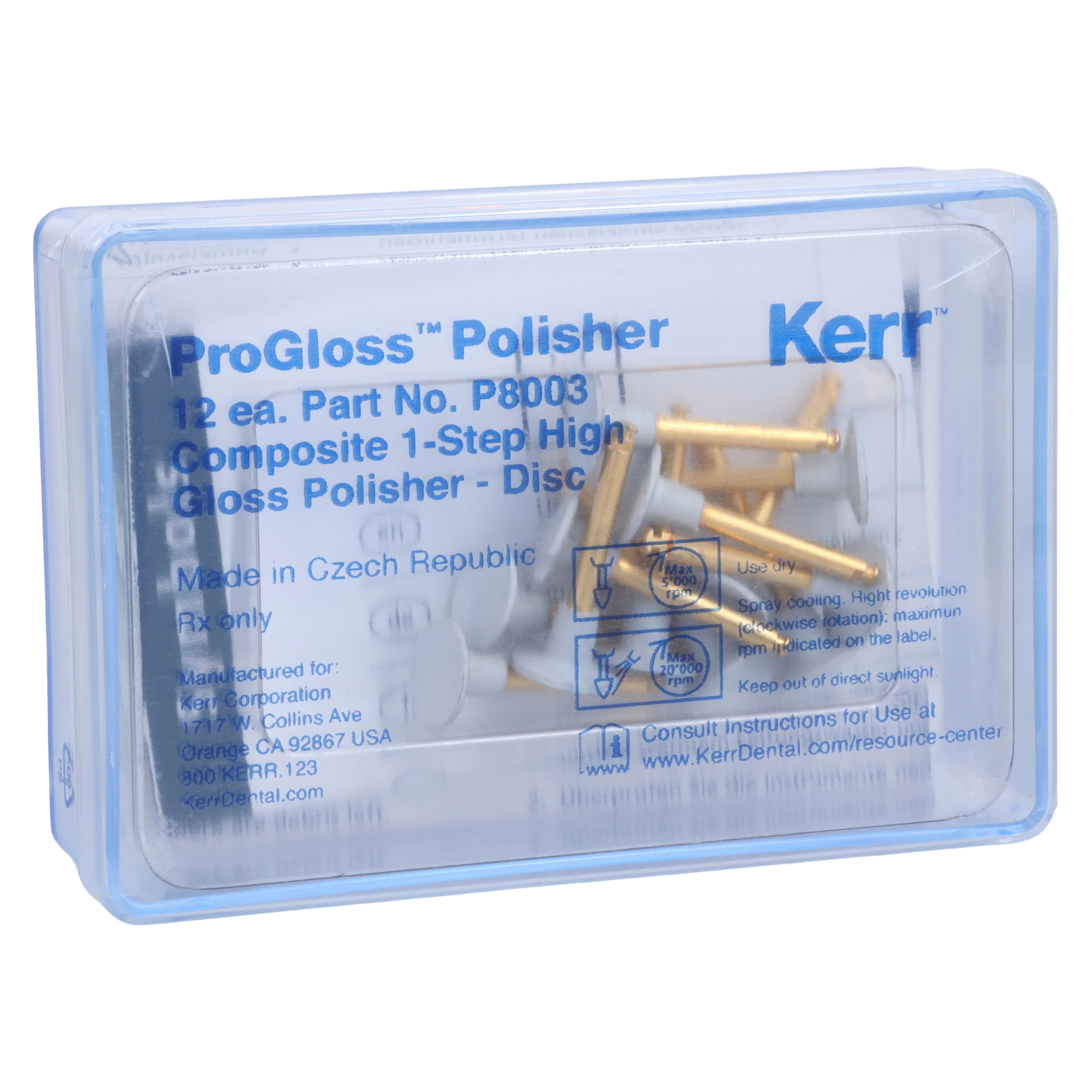 ProGloss One-Step Composite Polisher Discs, Superfine, RA Shank, 12/Pkg, P8003 - ProGloss Polisher, Disc, 12/Pkg., P8003 - Image 1