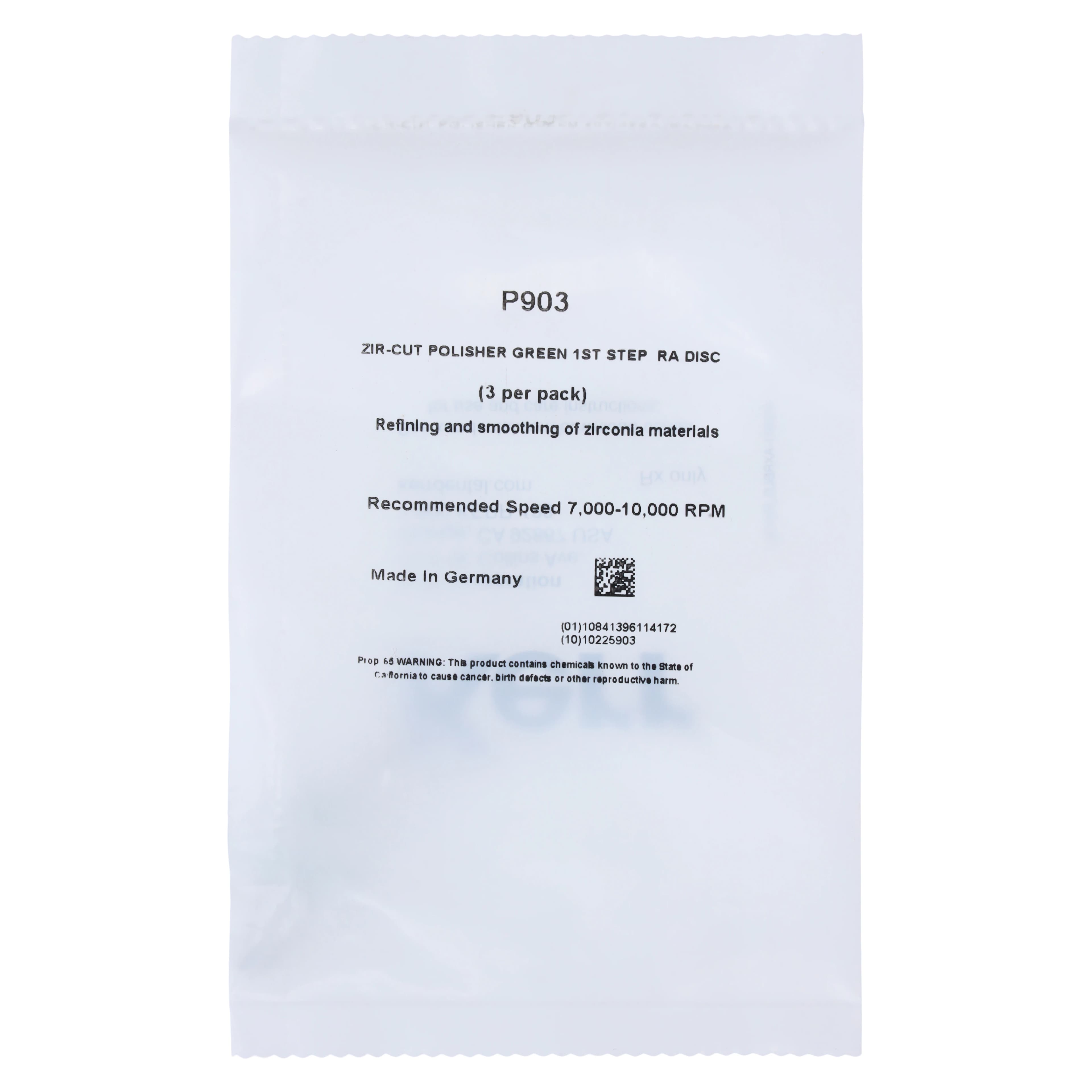 Zir-Cut RA Pre-Polishing Disc, Green, Zirconia Polisher, 3/Pk, P903 thumbnail 2