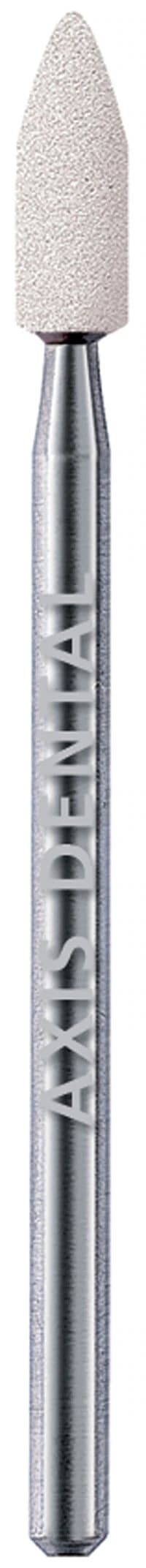 NTI White Stone Abrasive, Small Flame, RA (Right Angle), Fine, 2.35 mm Shank, 12/Pkg, WF661-RA - NTI® Abrasive Small Flame RA White Pack of 12 - Image 1