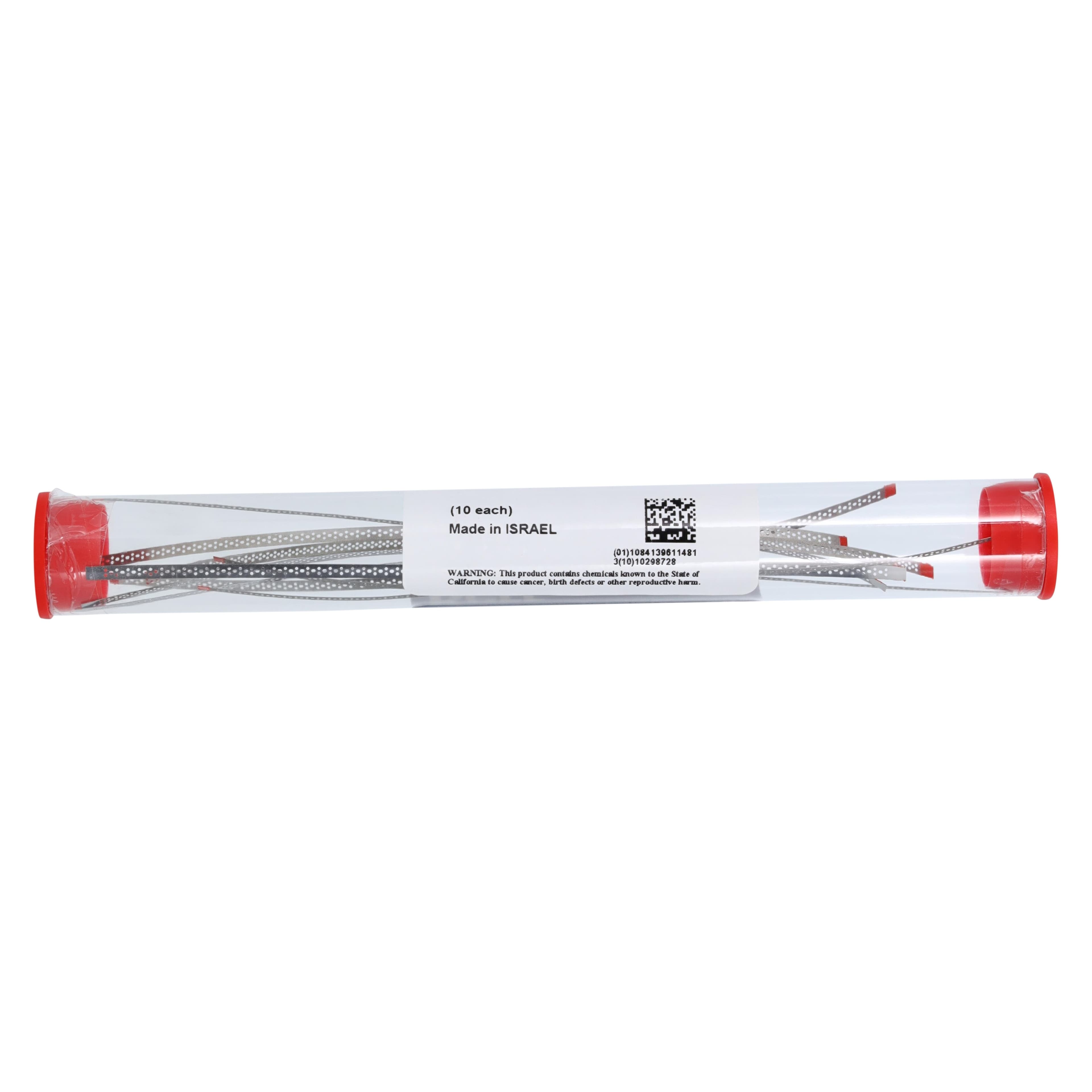 NTI Perforated Diamond Finishing Strips, Narrow, 2.5 mm Wide, 0.10 mm Thick, Fine (Red), 150 mm Long, 10/Pkg, FSP2-F thumbnail 5