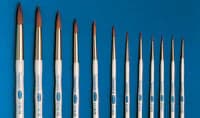 Renfert Takanishi Ceramist Brush, Size #4, Synthetic Bristle, 2/Pack, 17140004 - #4 Takanishi Acrylic Bristle Brush Pack of 2 - Image 1