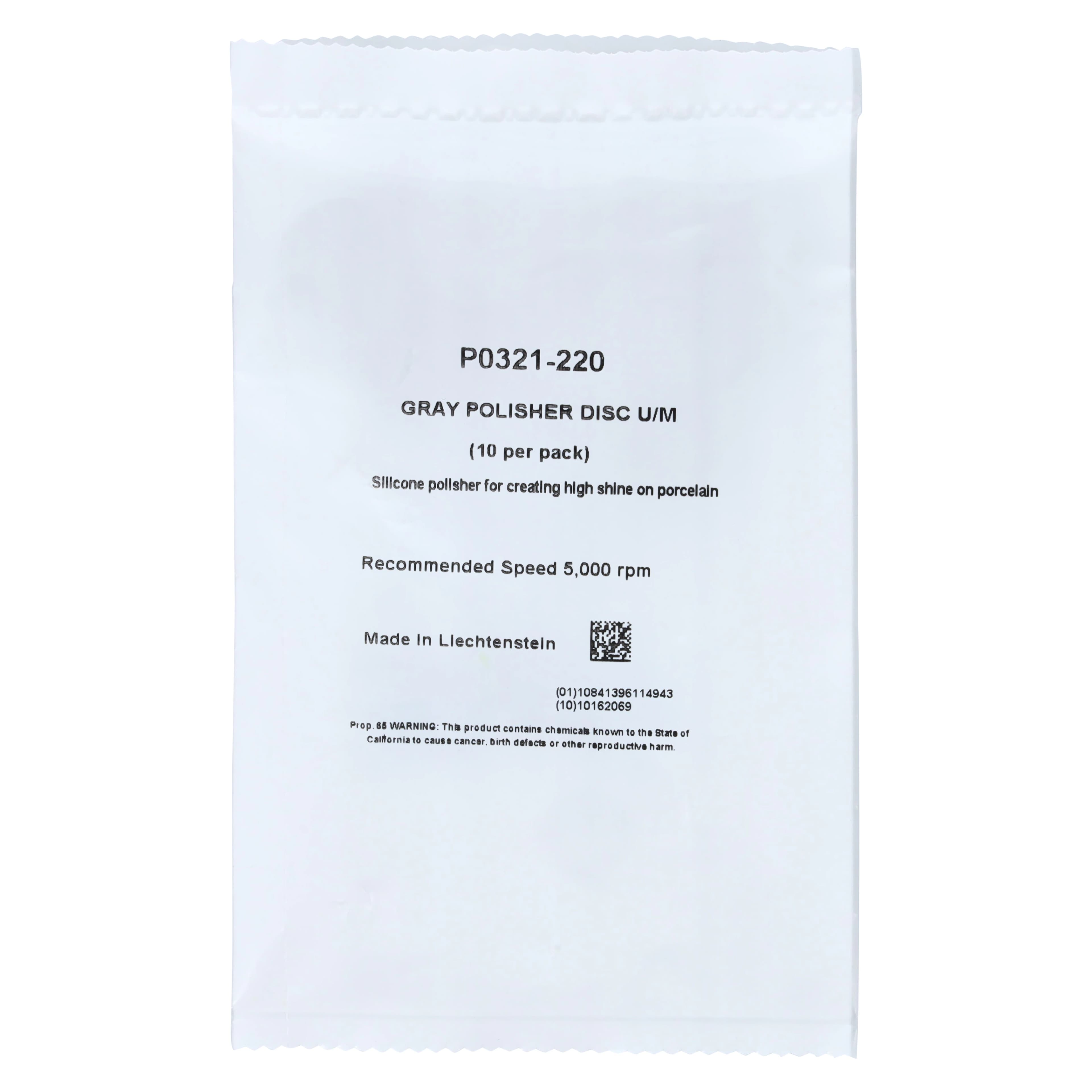 NTI Silicone Polishers, Gray, Unmounted, Large Disc #220, 10/Pk, P0321-220 thumbnail 2