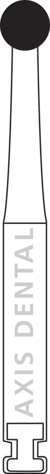 NTI 2-Piece Operative Carbide Burs, RA Right-Angle Latch, Round #6, 1.8 mm Diameter, 100/Pkg, H6-RA100 - NTI® 2-Piece Operative Carbide Burs, RA - Round, # 6, 1.8 mm Diameter, 100/Pkg - Image 1