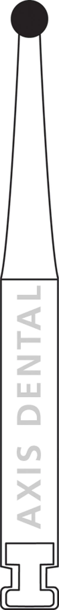 NTI 2-Piece Operative Carbide Bur, #2 Sharp, Round, Right Angle Latch (RA), 1.0 mm, 5/Pk, H2S-RA - NTI&reg; Sharp Carbide Burs - #2 Sharp - Image 1