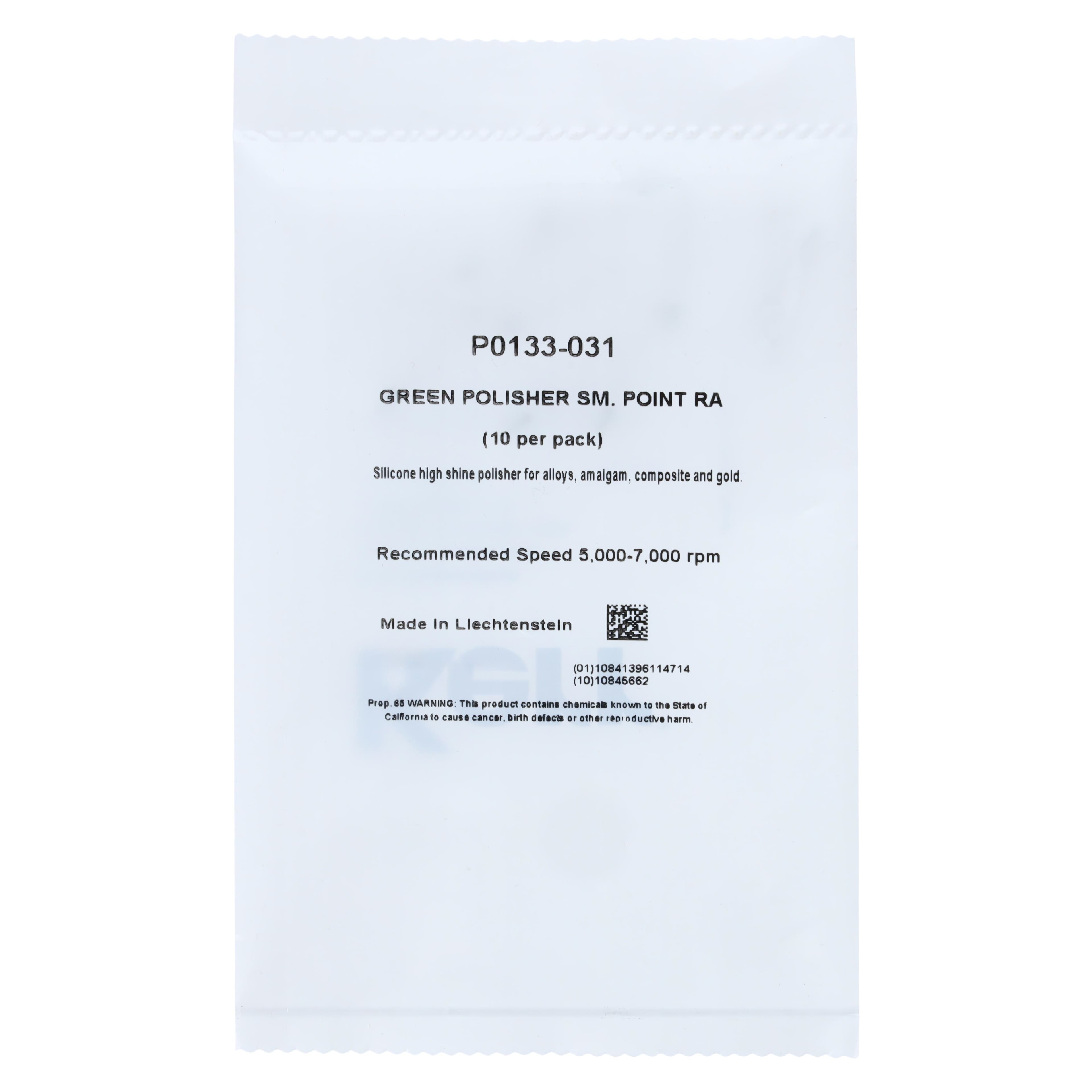 NTI Silicone Polishers, Green, RA Latch, Flame #60, 3.1 mm, High Shine, 10/Pk, P0133-031 thumbnail 2