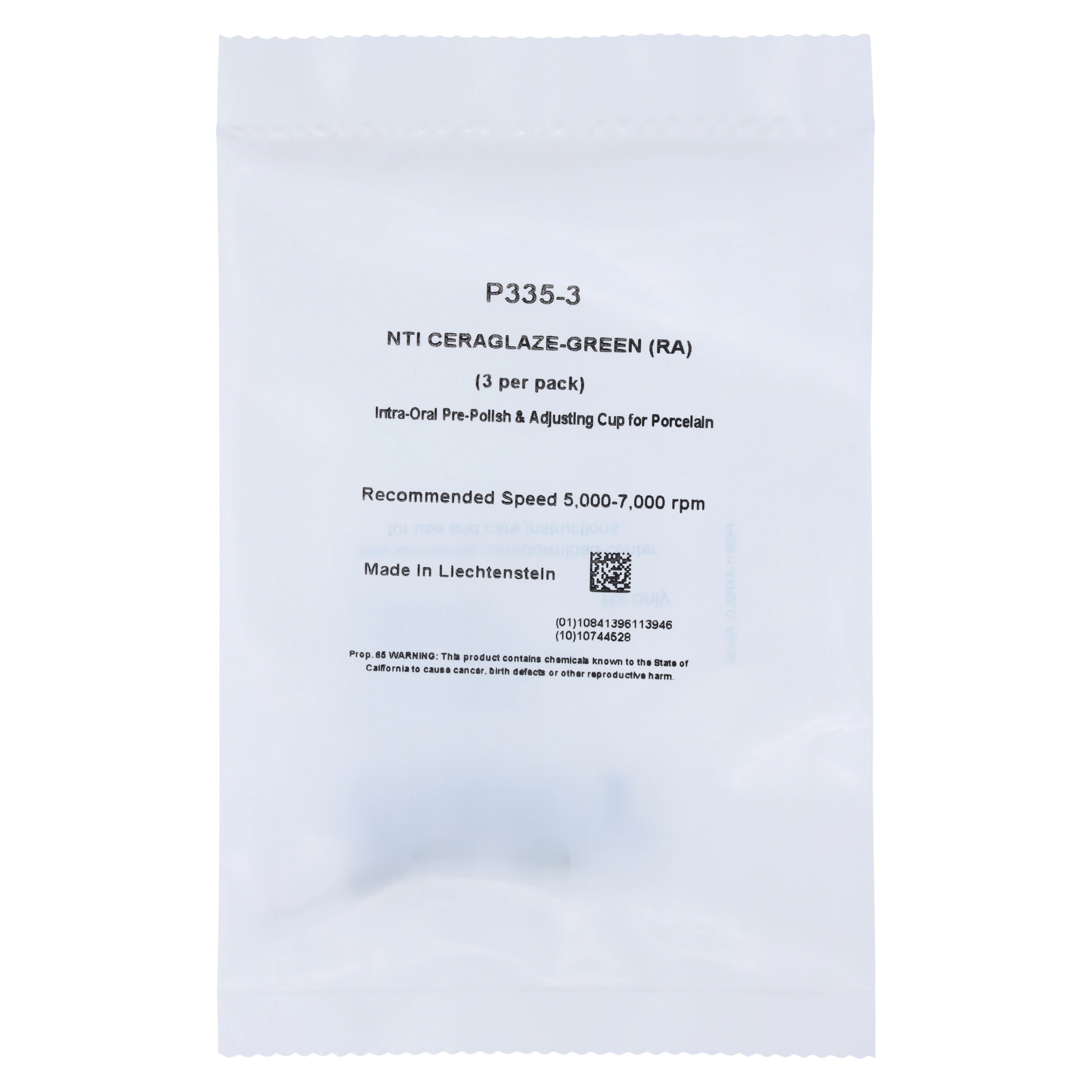 CeraGlaze Diamond-Impregnated Porcelain Polisher, Green Coarse Pre-Polishing, RA/Latch, Inverted Cone #60, 3/Pk, P335-3 thumbnail 2