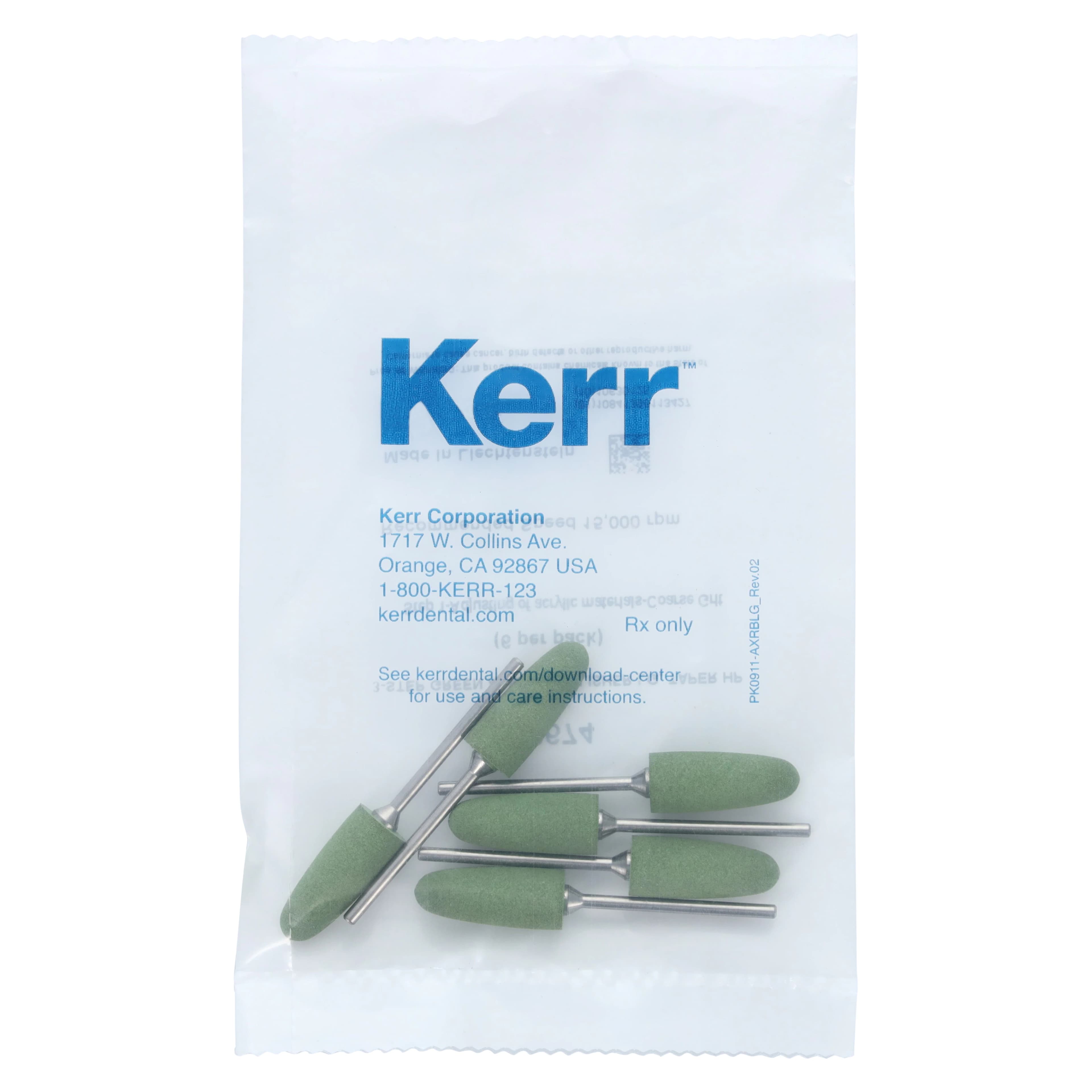 NTI Acrylic Polisher, HP, Round End Taper #100, Coarse, Green, 6/Pk, P0674 thumbnail 3