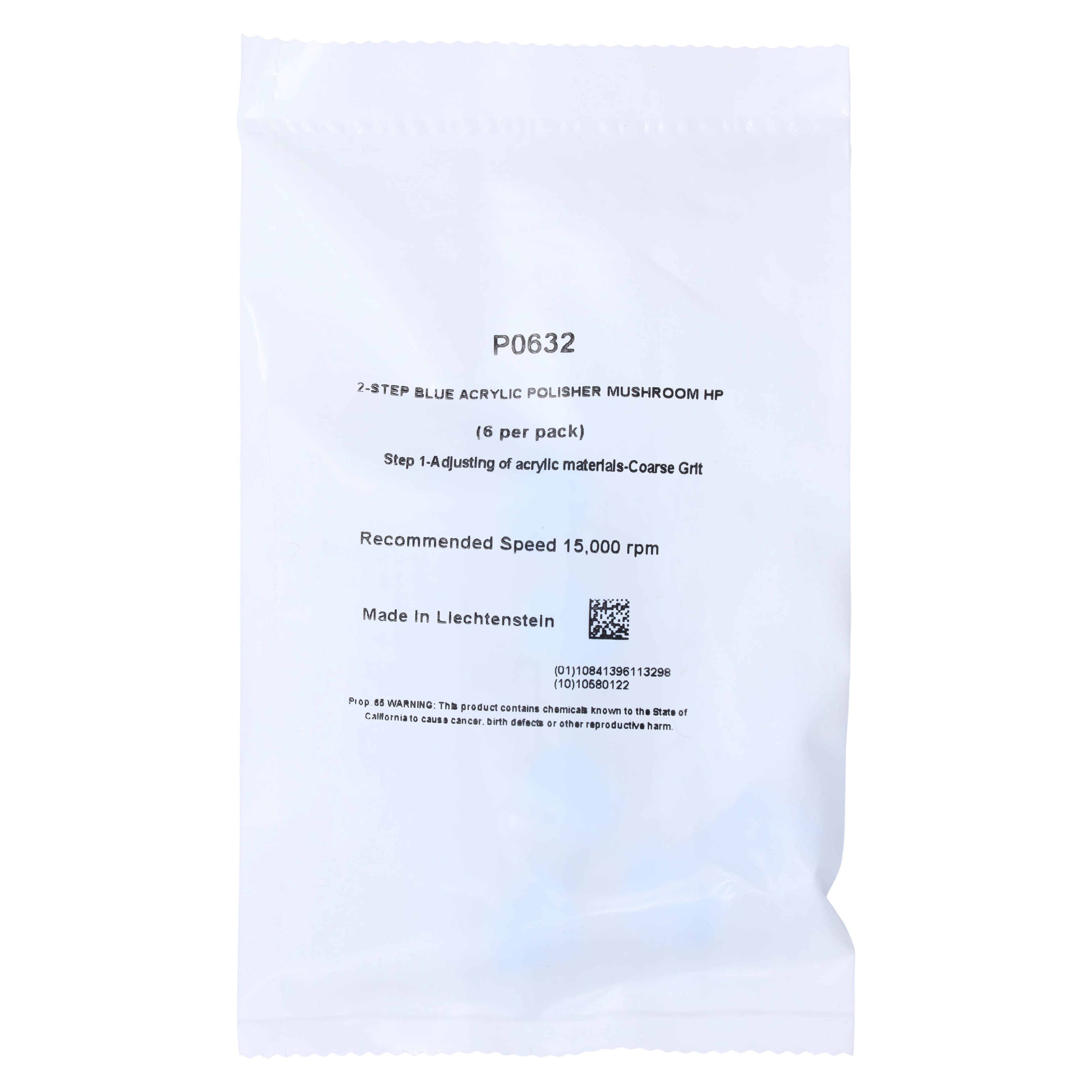 NTI Acrylic Polisher, Coarse, Dark Blue, HP, Round End Taper, 6/Pkg, P0632 thumbnail 2
