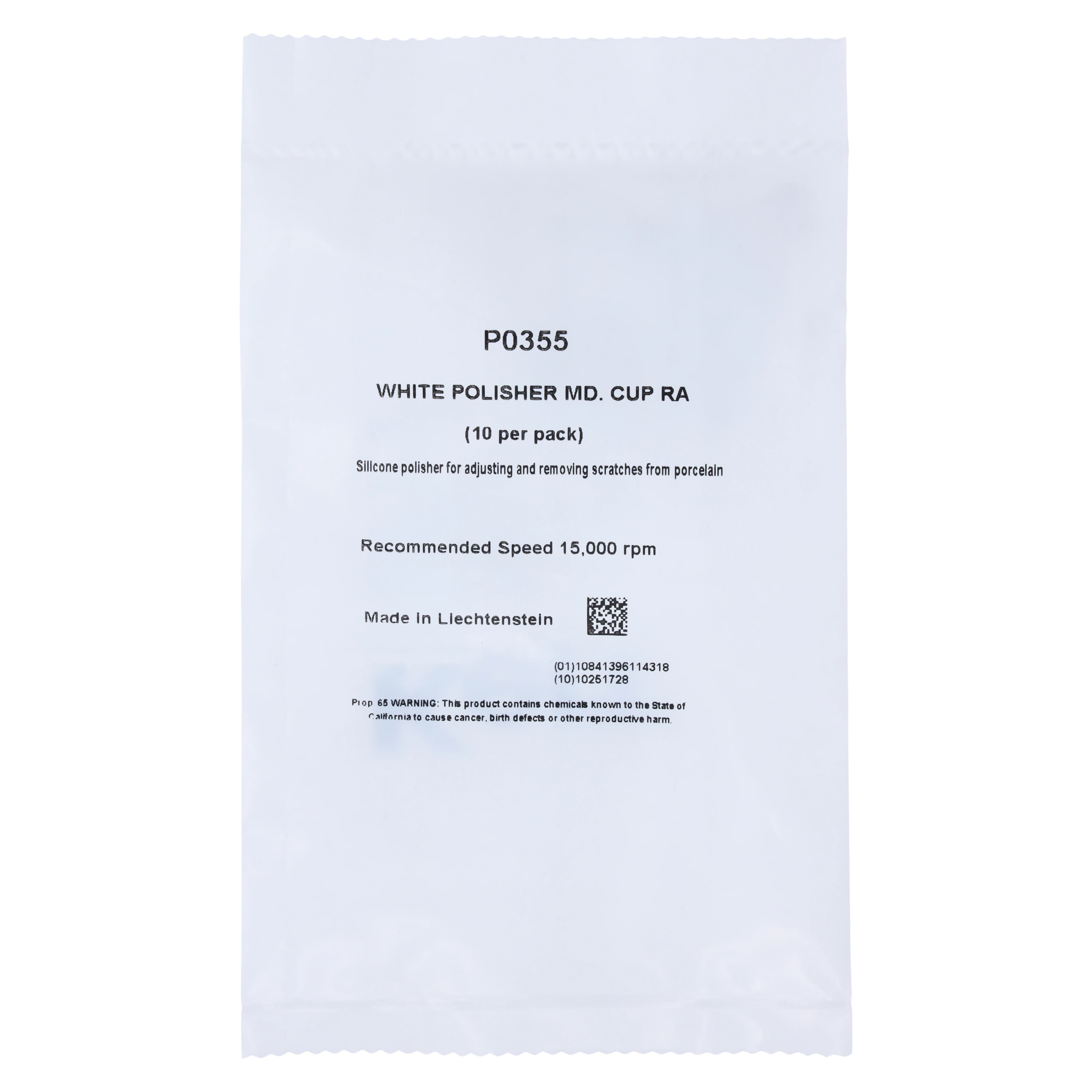 NTI Silicone Polishers, RA Latch, White Inverted Cone #60, 6 mm, 10/Pk, P0355 thumbnail 2