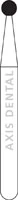 NTI® FG Diamond Bur, Medium Grit, Round, #801-014 (1.4 mm), Friction Grip, Gray, 5/Pkg, M801-014 - NTI&reg; FG Diamonds - Medium - #801-014 (1.4) - Image 1