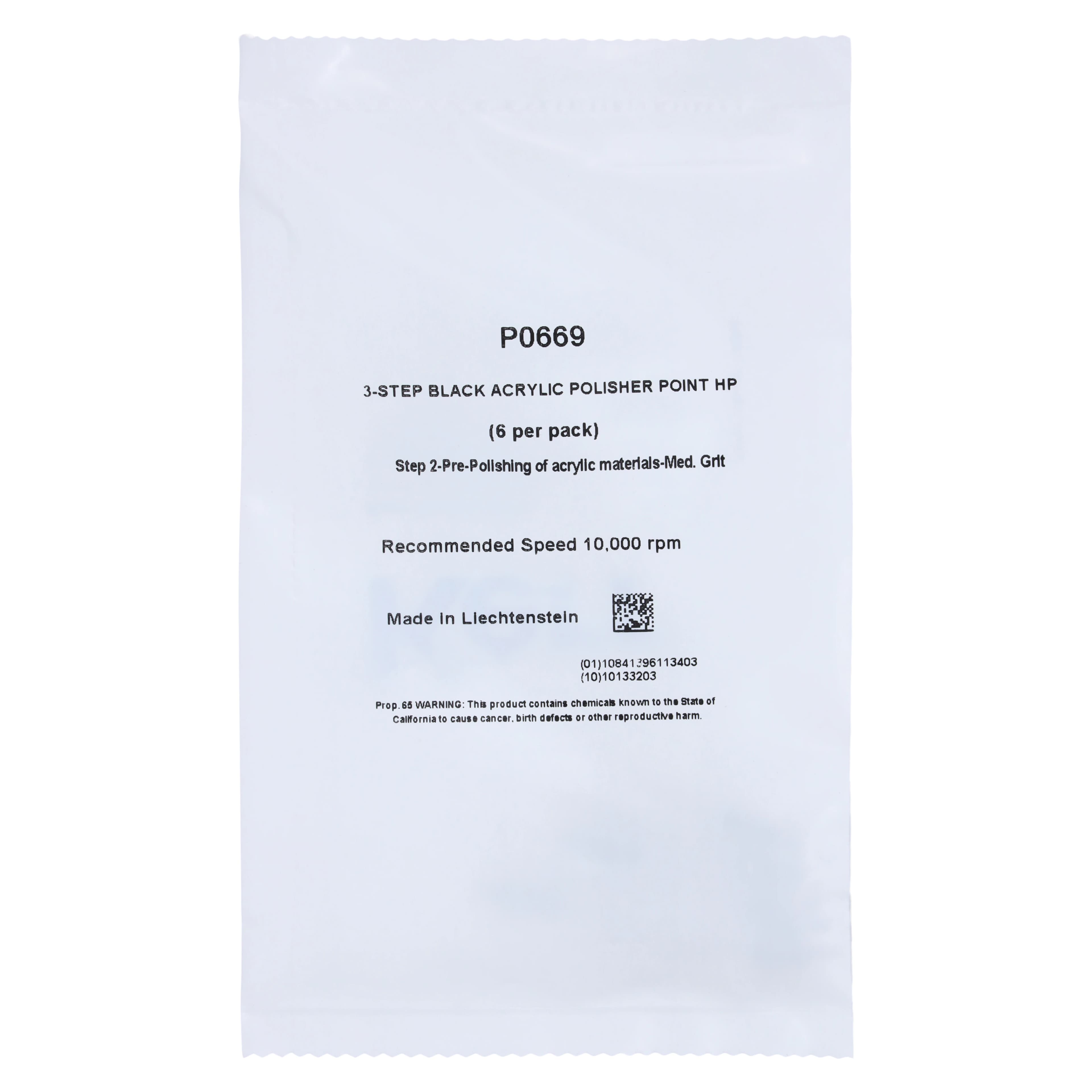 NTI Acrylic Polishers, HP, Flame #055, Medium Grit (Gray/Black), 6/Pk, P0669 thumbnail 2