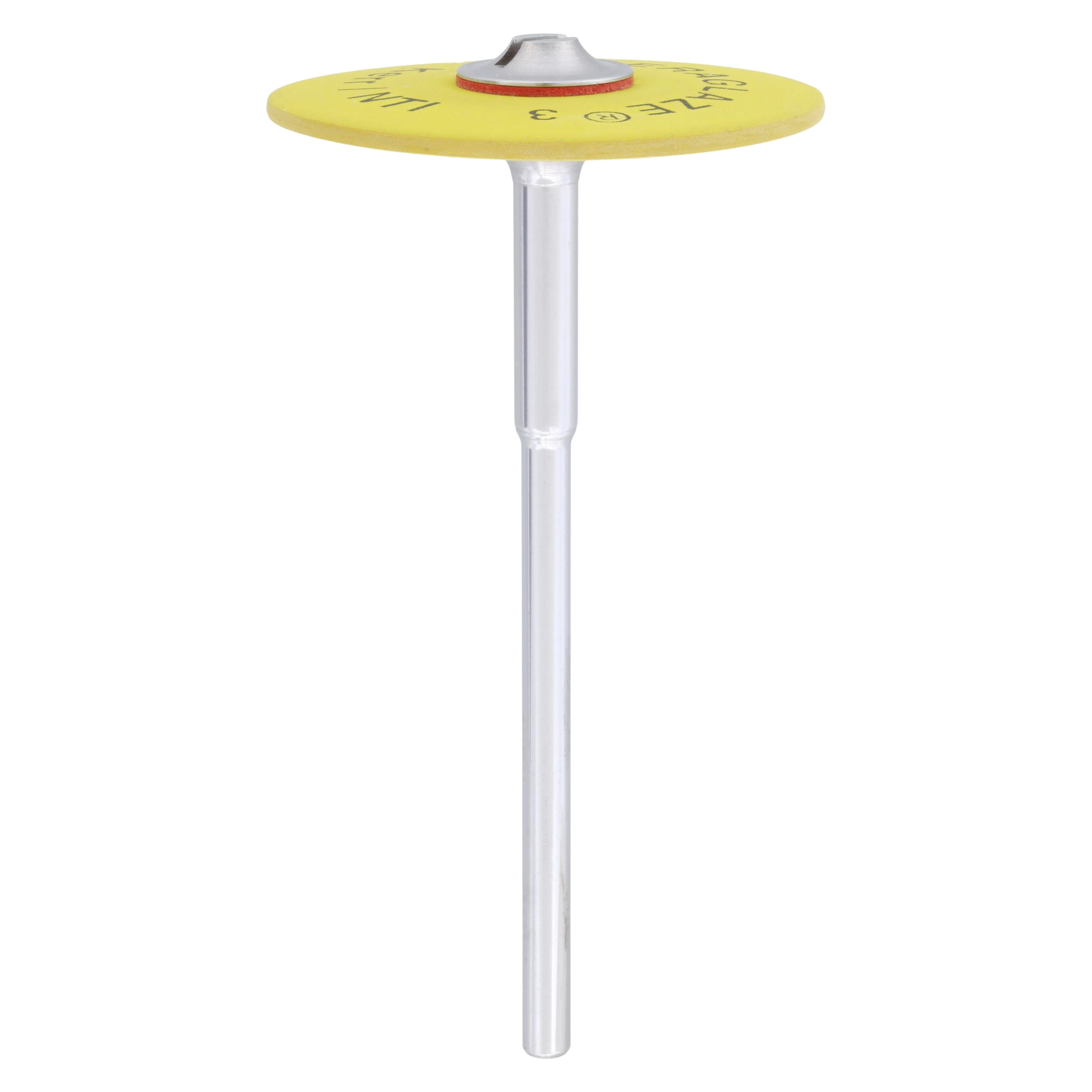NTI CeraGlaze Porcelain Polisher, Superfine, Yellow, Knife Edge, HP Shank, 25 mm, P30010, 1/Pk thumbnail 2