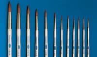 Renfert Takanishi Ceramist Brush, Size 1/0, Synthetic Bristle, 2/Pack, 17140110 - Takanishi Synthetic Bristle Brush- Size 1/0, 2/Pk. Stable, Highly Flexible - Image 1