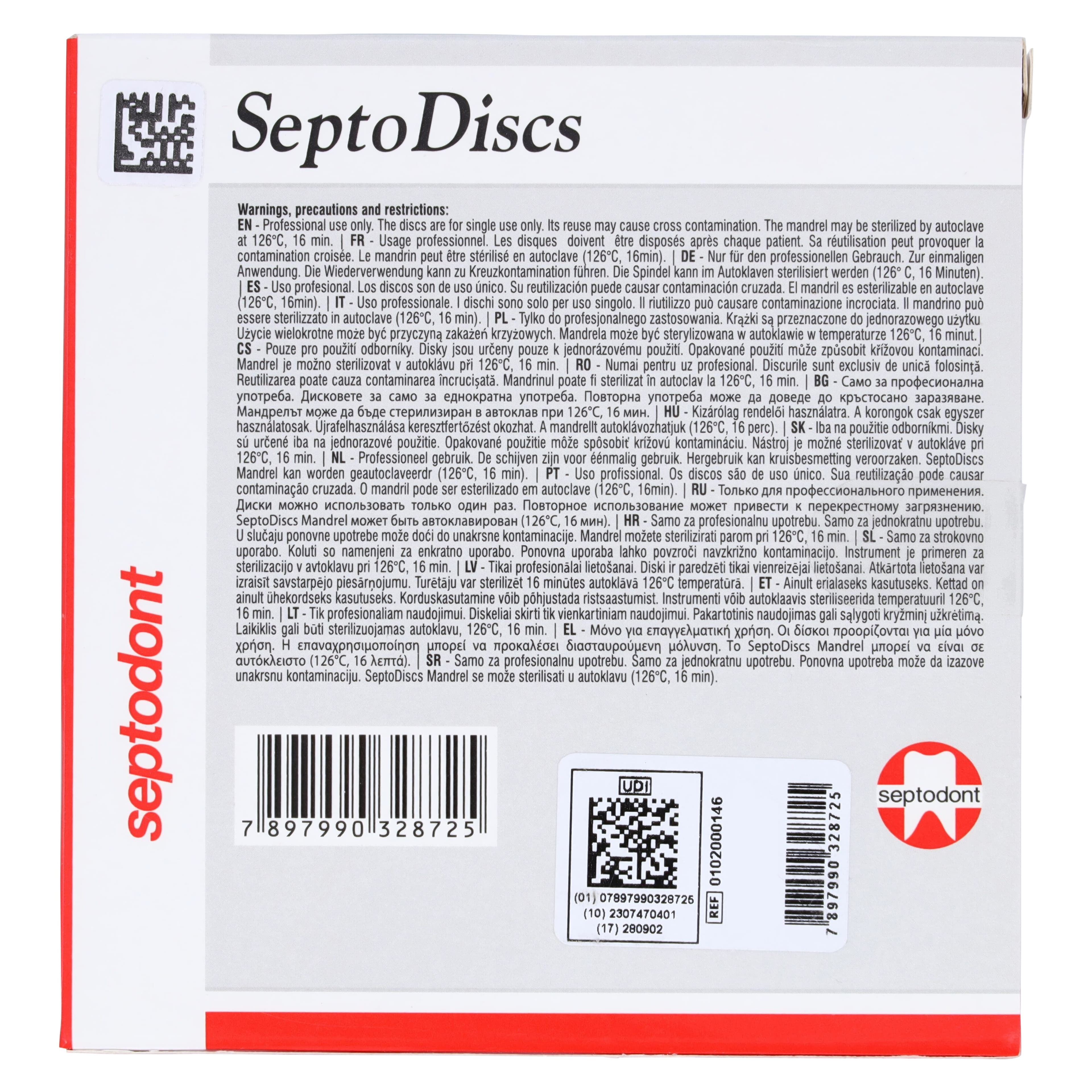 SeptoDiscs Finishing & Polishing Discs Assorted Kit, 1/2" Abrasive Discs, Coarse to X-Fine, 120 Discs + Pop-On Mandrel, 01C4001 thumbnail 6