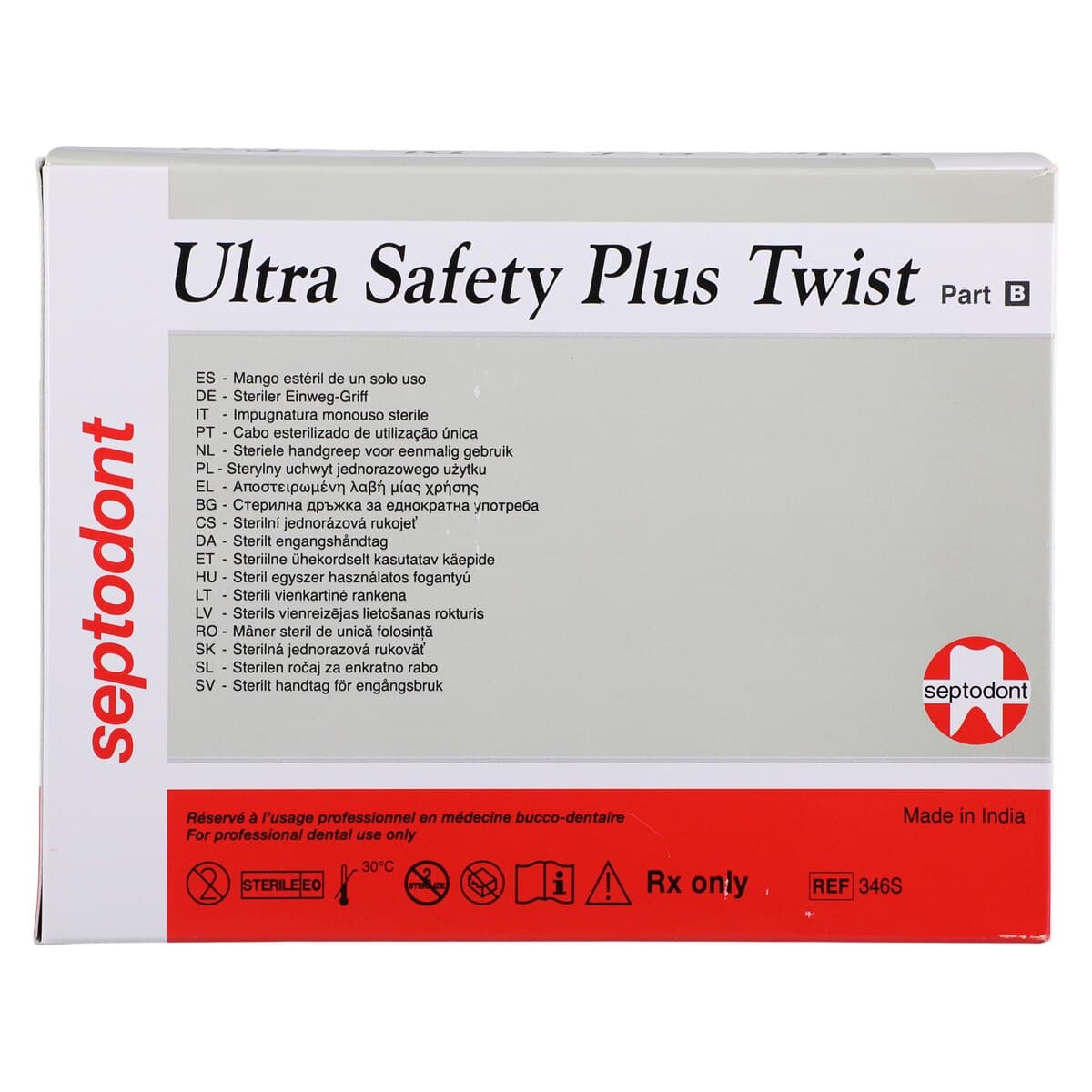 Septodont Ultra Safety Plus Twist XL Pre-Sterilized Single-Use Syringe Handles, White, 50/Box, 01N3500 thumbnail 5