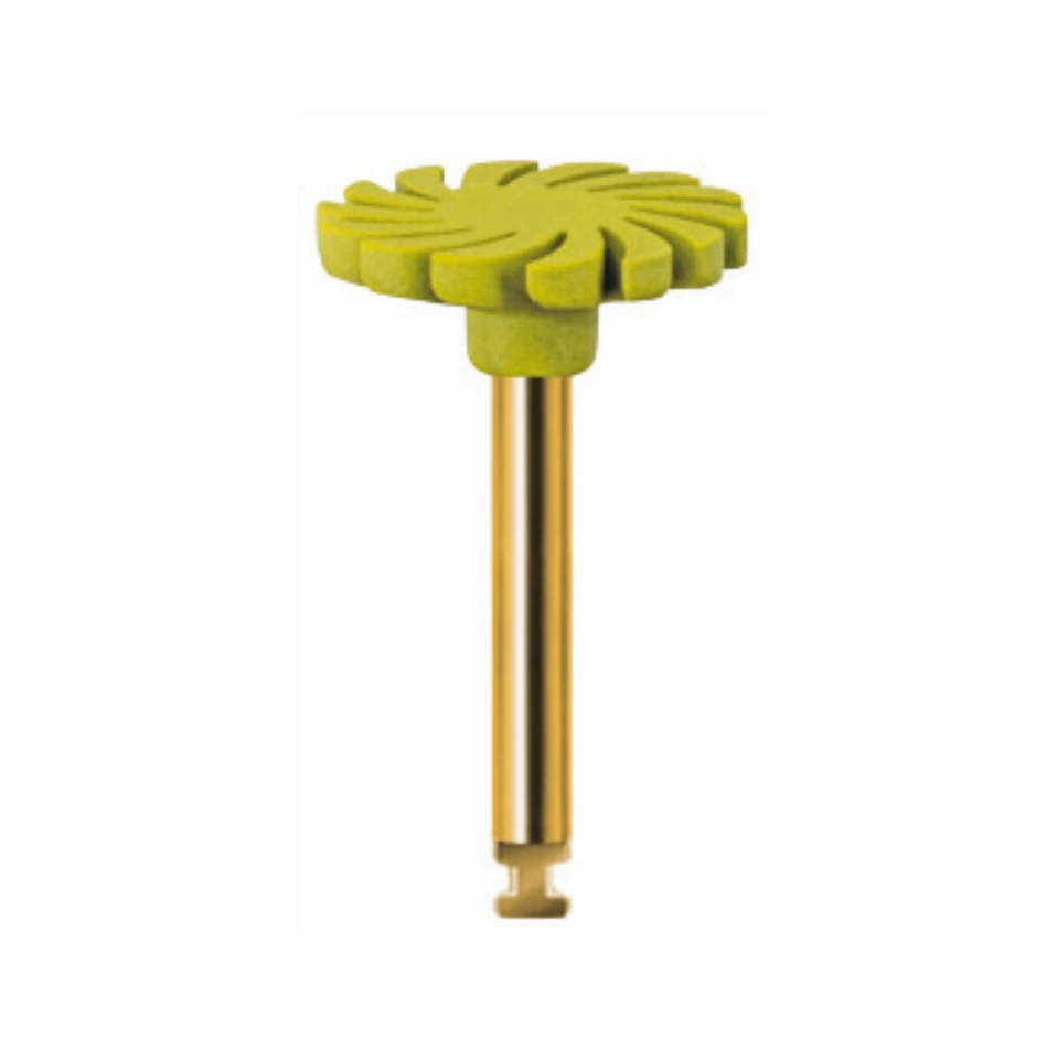 Kerr Unique Spiral Polisher, Gold Shank, RA, 3/Pkg, P20039-3 - Unique Spiral Gold Shank RA Pack of 3 - Image 1