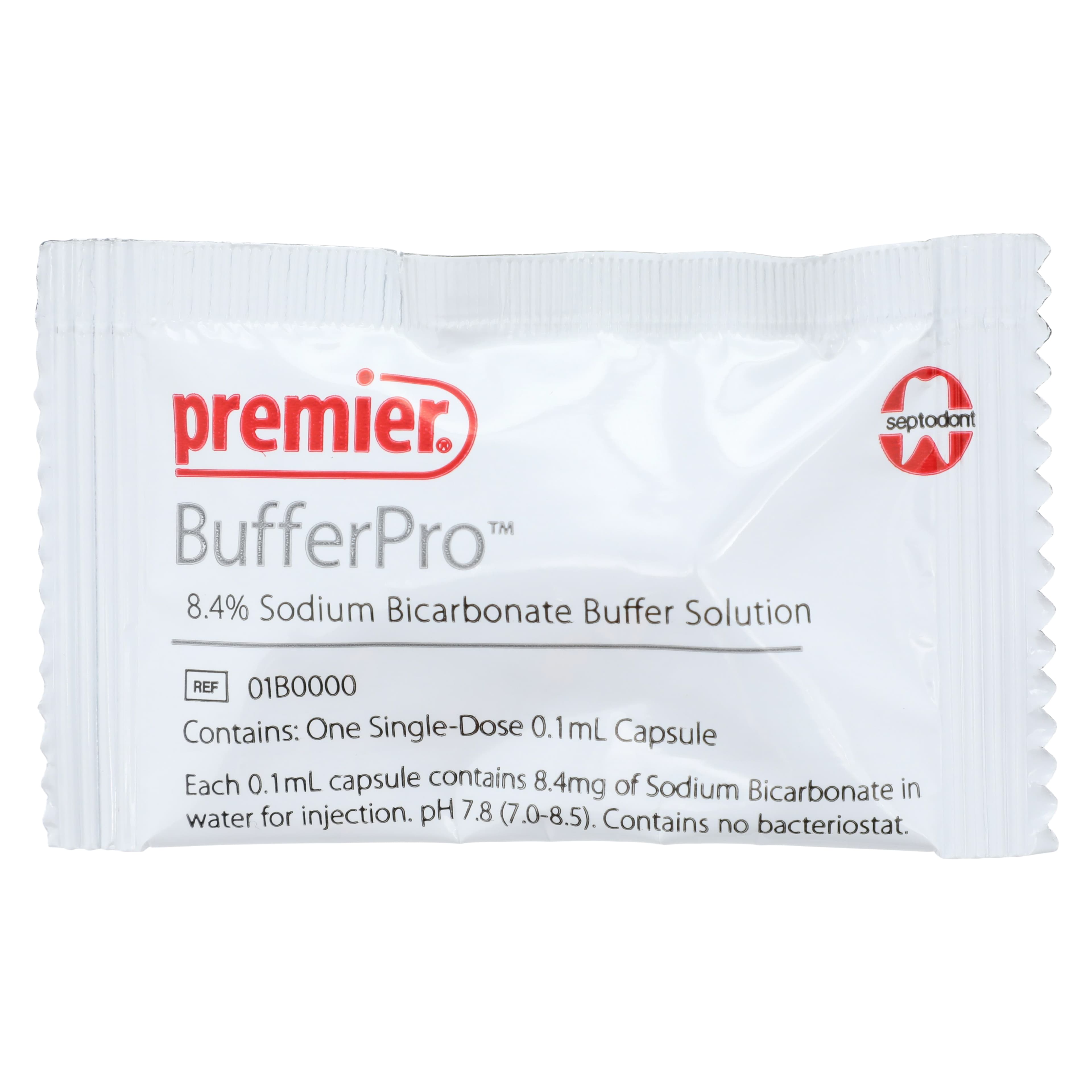 Septodont BufferPro 8.4% Sodium Bicarbonate Buffer Solution, 0.1 mL Single-Use Capsules, 25/Box, 01B0000 thumbnail 3