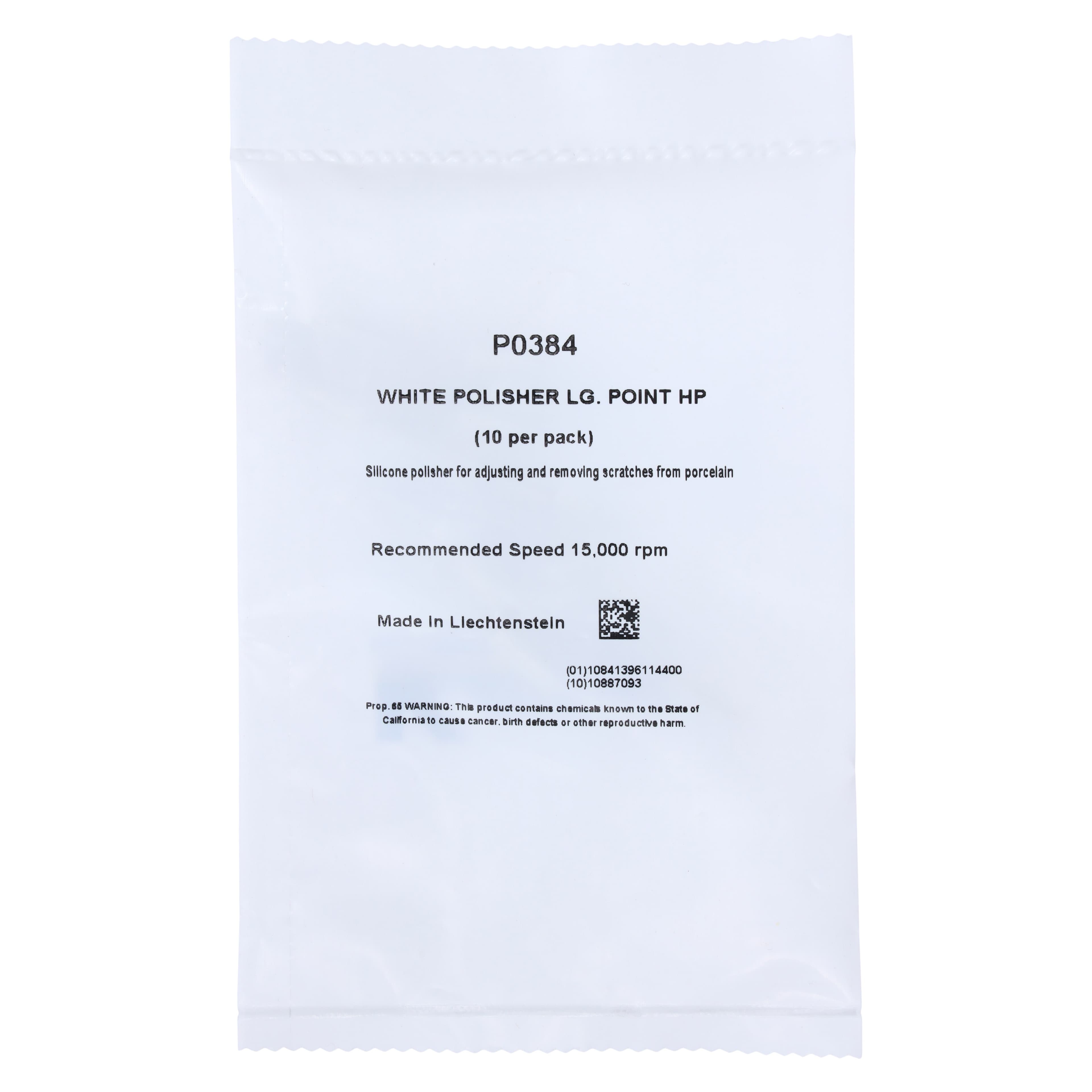 NTI Silicone Polishers, White, Flame, HP, 10/Pk, P0384 thumbnail 2