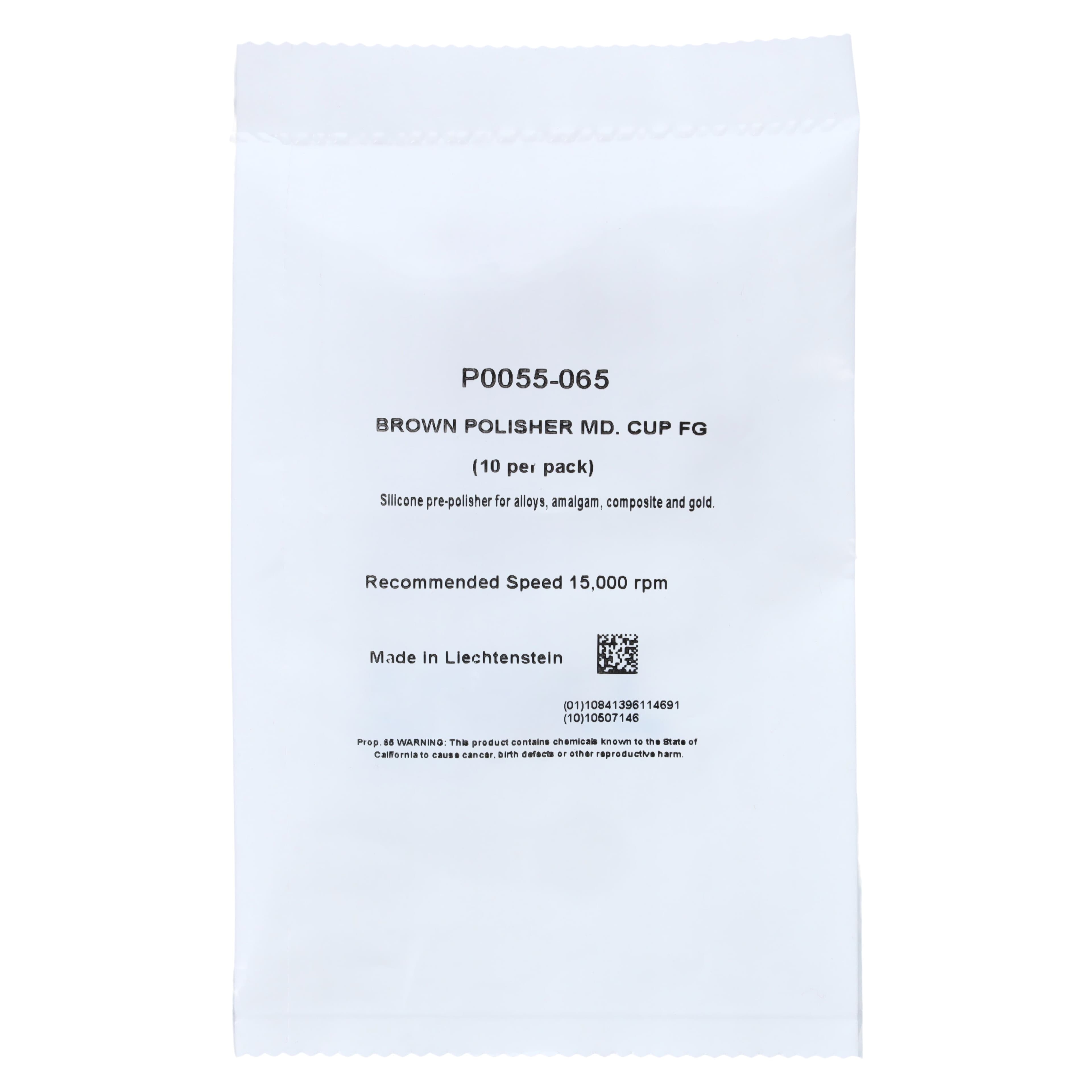 NTI Silicone Polishers, Brown, Inverted Cone, FG Shank, 6.5 mm, 10/Pk, P0055-065 thumbnail 2