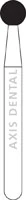 NTI® FG Diamond Bur, Medium Grit, Round, #801-023 (2.3 mm), Friction Grip, Gray, 5/Pkg - NTI&reg; FG Diamonds - Medium - #801-023 (2.3) - Image 1