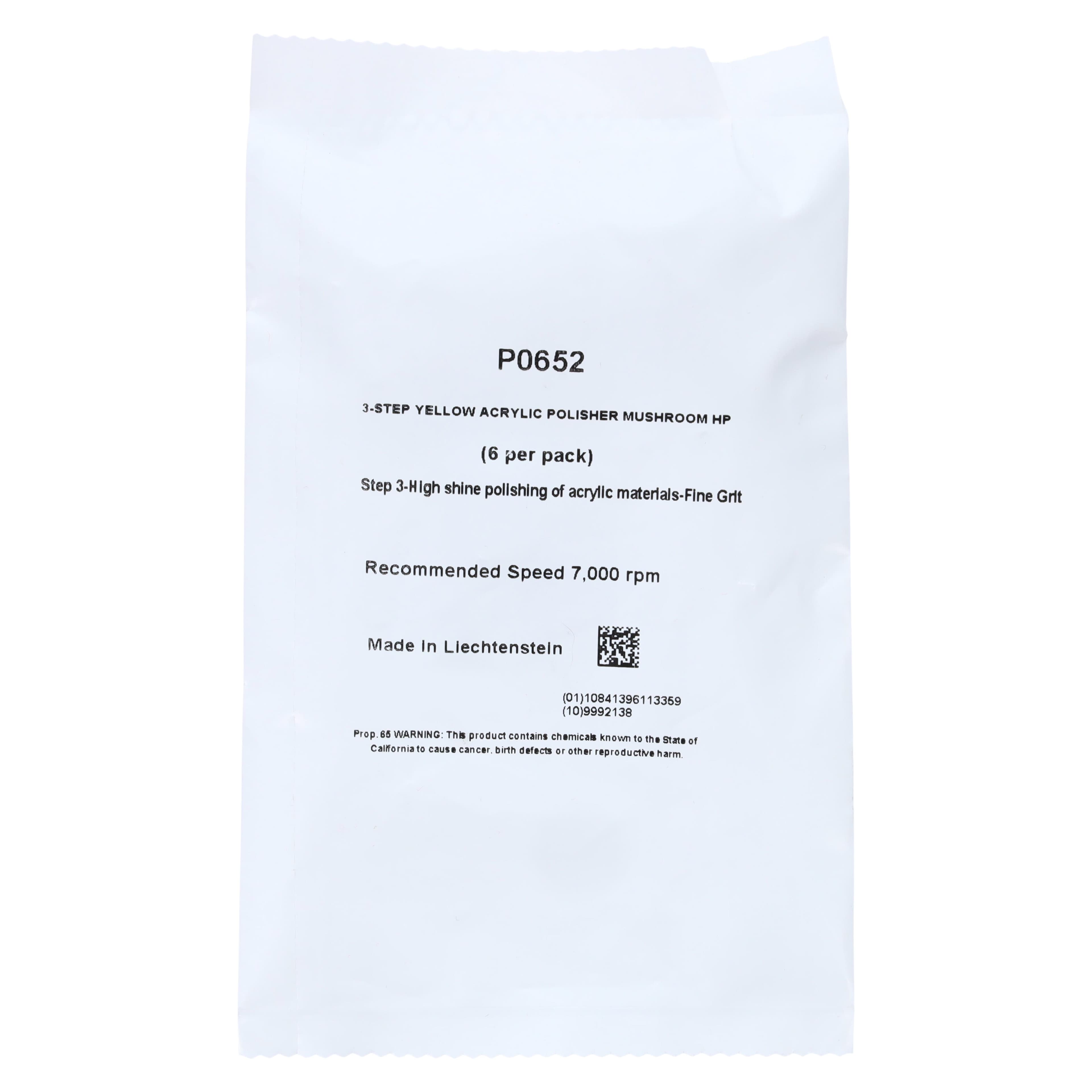 NTI Acrylic Polisher, HP, Round End Taper #150, Fine, Yellow, 6/Pk, P0652 thumbnail 2