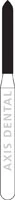 NTI® FG Diamond Bur, Medium Grit, Beveled End Cylinder, #878-012 (M878-012), 1.2 mm Head Diameter, 8.0 mm Head Length, Gray, 5/Pk - NTI&reg; FG Diamonds - Medium - #878-012 (8.0) - Image 1