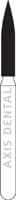 NTI FG Diamond Bur, Flame, Medium Grit, #862-014 (M862-014), 1.4 mm Diameter, 8.0 mm Length, Friction Grip, 5/Pk - NTI&reg; FG Diamonds - Medium - #862-014 (8.0) - Image 1