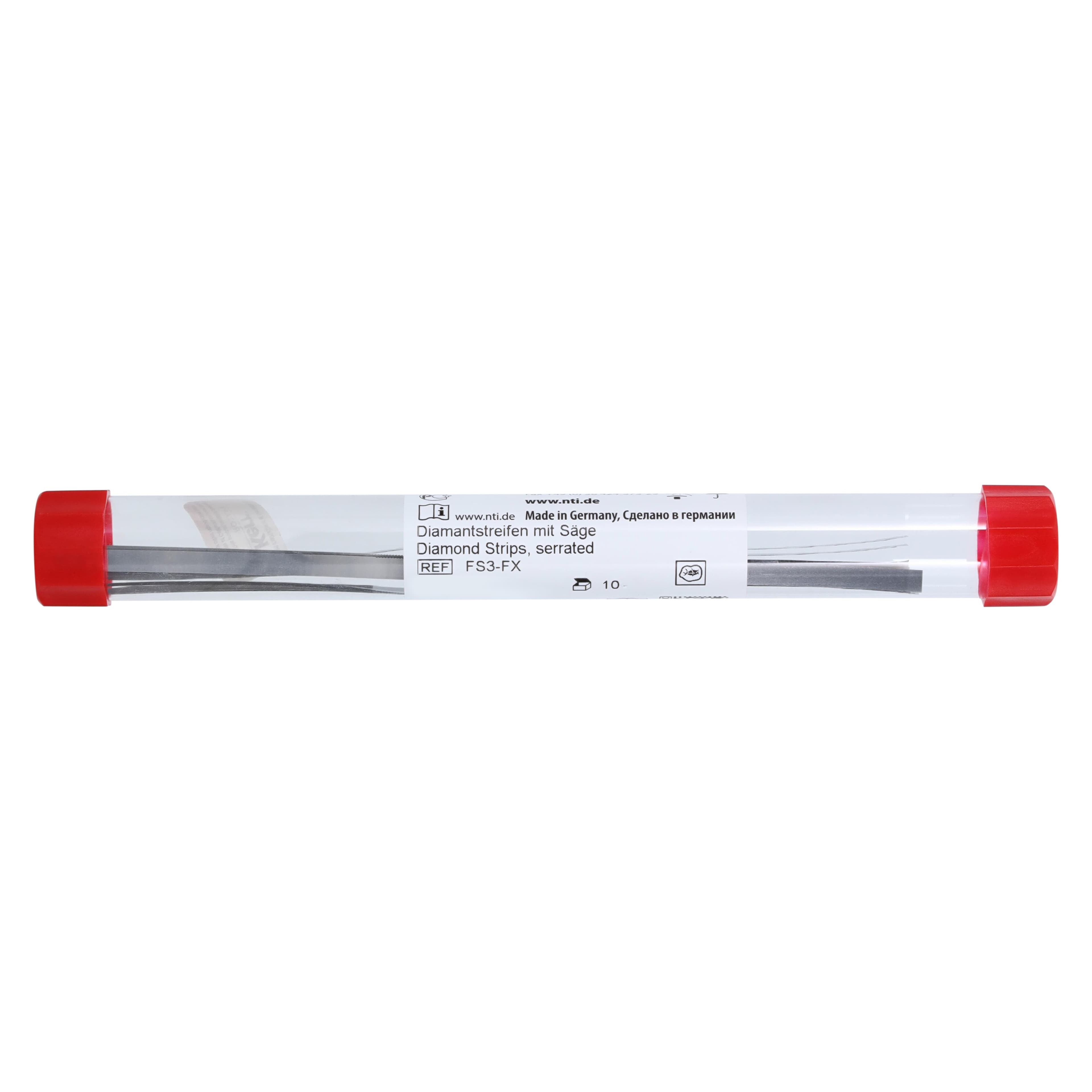 Kerr NTI Serrated Diamond Finishing Strips, Fine, 3.75 mm Wide, 0.08 mm Thick, Red, 10/Pk, FS3-FX thumbnail 4