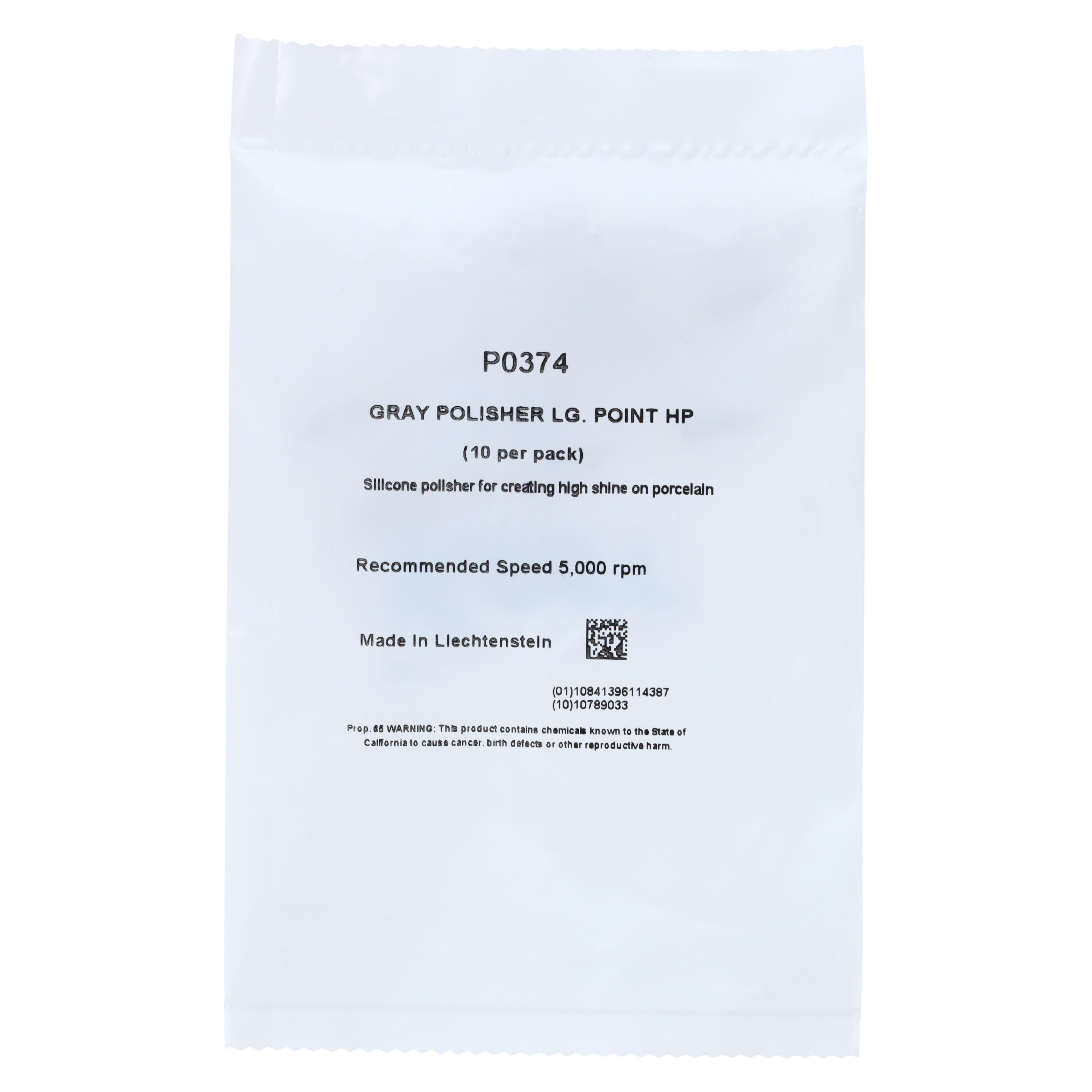 NTI Silicone Polishers, HP, Gray Flame #55, Super High Shine for Porcelain, 10/Pk, P0374 thumbnail 2