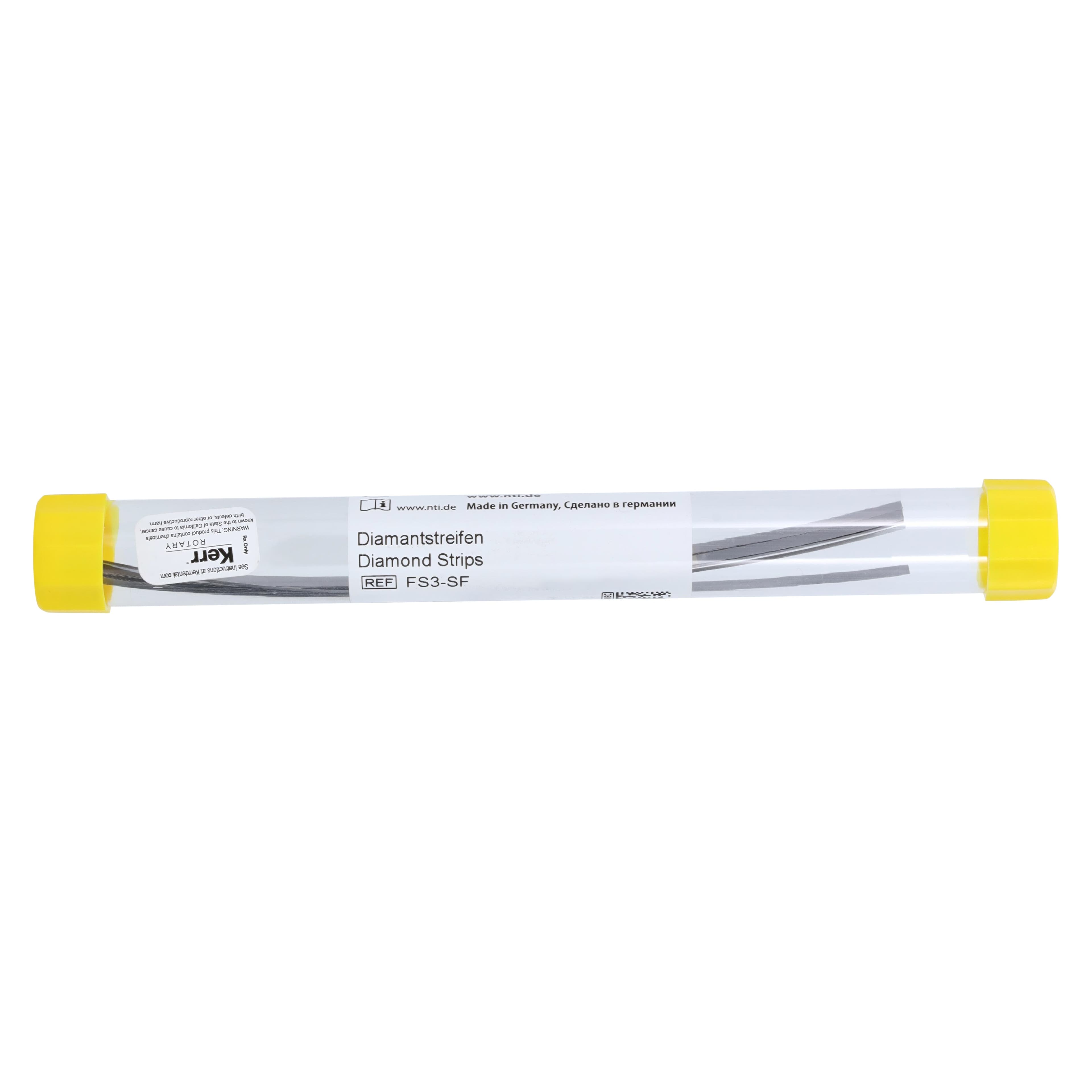Kerr NTI Diamond Finishing Strips, Wide, 3.75 mm, 0.08 mm Thick, Superfine (Yellow), Non-Serrated, 10/Pk, FS3-SF thumbnail 3
