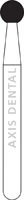 NTI Diamond Bur, FG, Round, #SC801-021, 2.1 mm, Super Coarse, Black, 5/Pk - NTI Diamond Burs, FG, Round, # SC801, 2.1 mm, Super Coarse, Black, 5/Pk, SC801-021 - Image 1