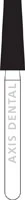 NTI Friction Grip Diamond Bur, Fine Grit, Flat End Taper, #F846-025, 2.5 mm Head Diameter, 7.0 mm Head Length, 5/Pack - NTI&reg; FG Diamonds - Fine - #846-025 (7.0) - Image 1