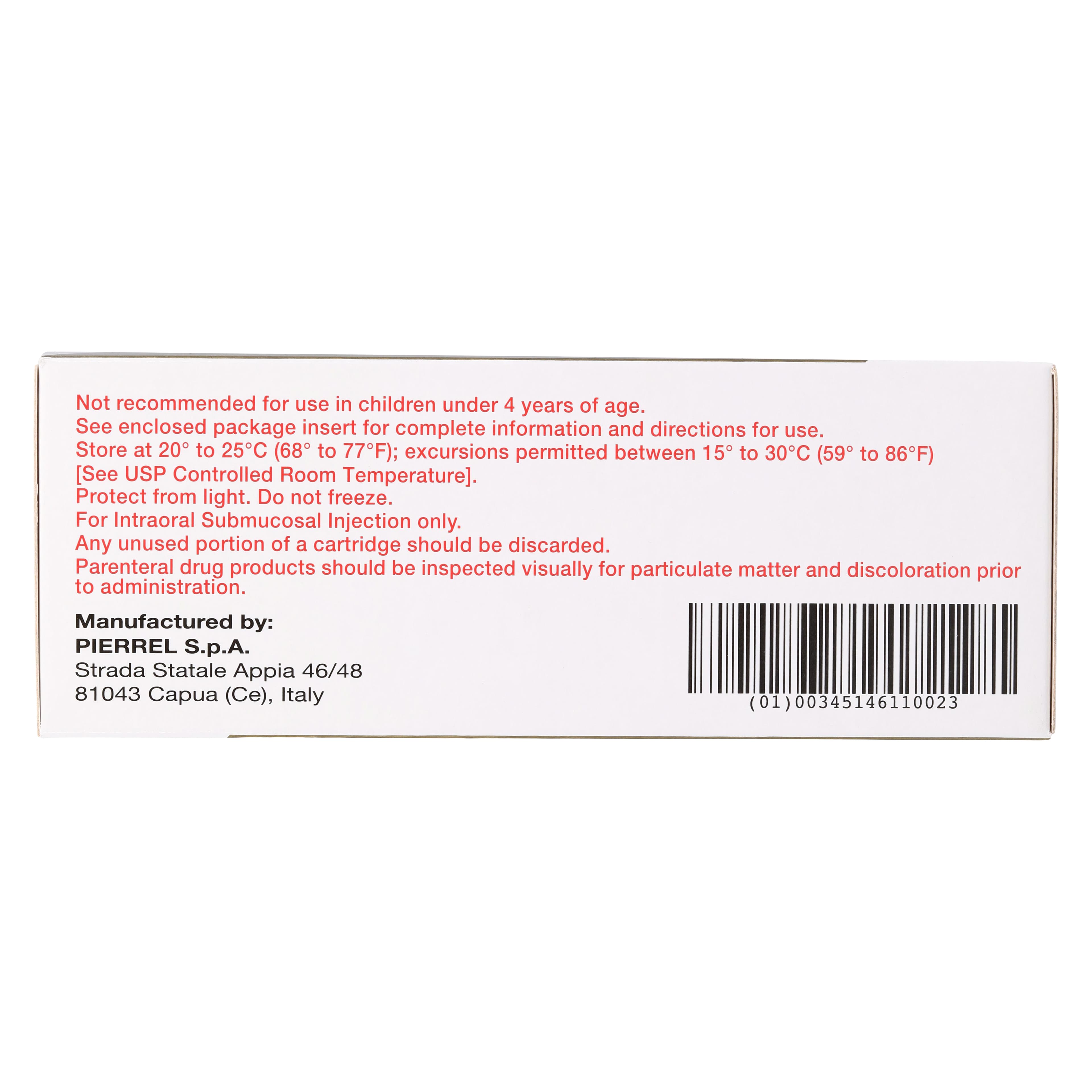 Orabloc Articaine HCl 4% with Epinephrine 1:100,000 Injection Cartridges, 1.8 mL, Gold Box, 50/Box, 2101051 thumbnail 5