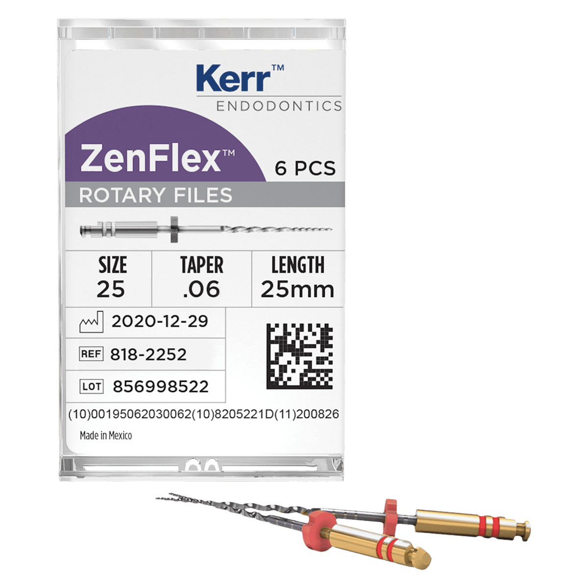 ZenFlex NiTi Rotary Shaping Files, .20/.04 Taper, 21mm, Non-Cutting, 6/Pk, 818-1201 thumbnail 4