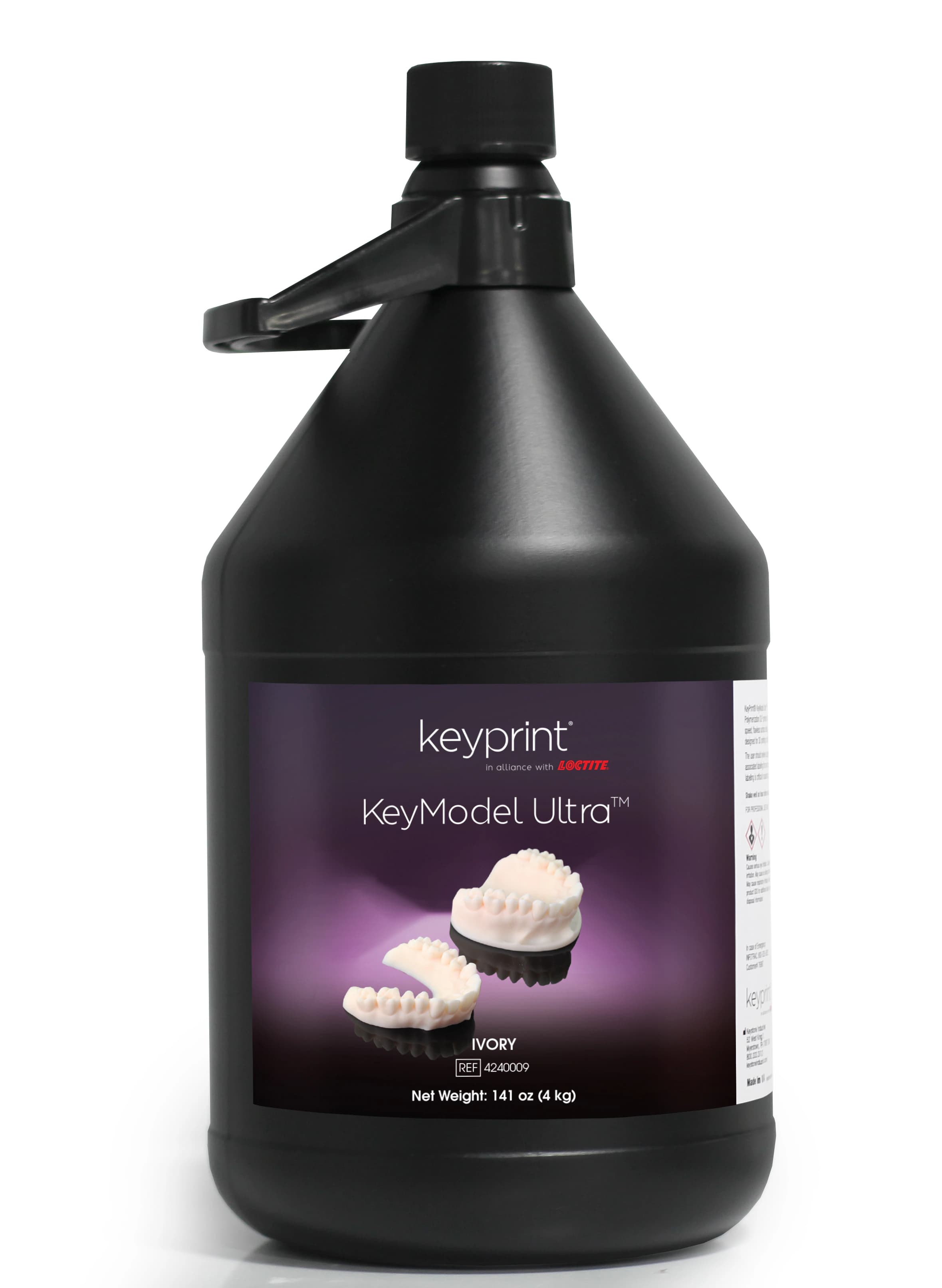 KeyPrint KeyModel Ultra Laboratory 3D Printing Resin, Ivory, 4kg/Bottle, 4240009 - Keyprint KeyModel Ultra Laboratory 3D Printing Resin, Ivory, 4kg/Bottle - Image 1