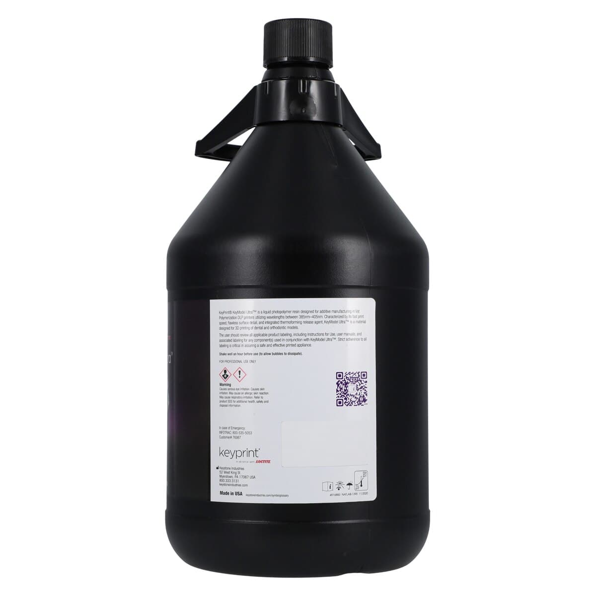 KeyModel Ultra Light Grey 3D Printing Resin, 4 kg Bottle, 4240010 thumbnail 2