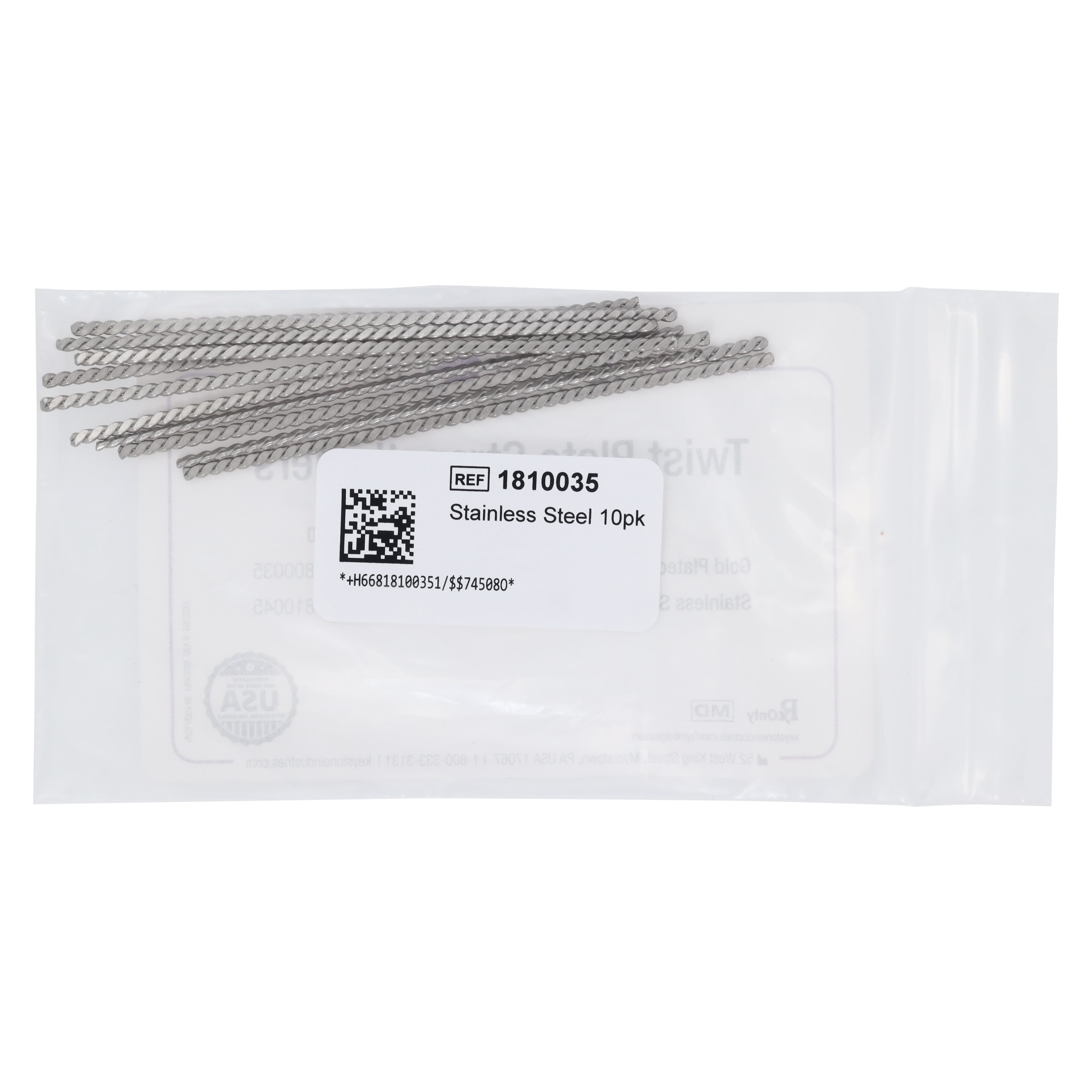 Keystone Stainless Steel Braided Plate Strengtheners, 3-1/2" Long, 10/Pk thumbnail 3