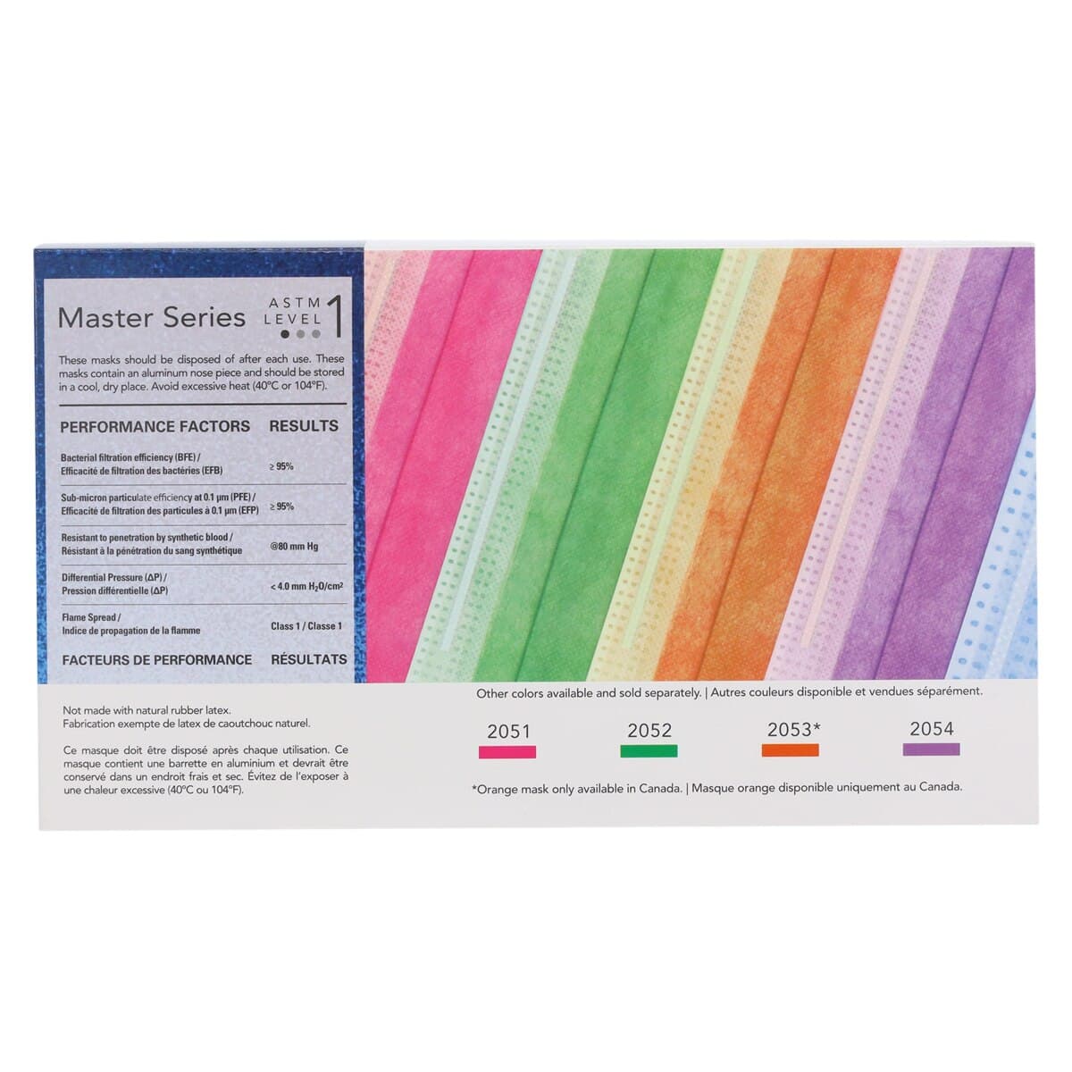 SafeMask Master Series Procedure Earloop Face Mask, ASTM Level 1, Augusta Sky (Royal Blue), 50/Box, 2050 thumbnail 6