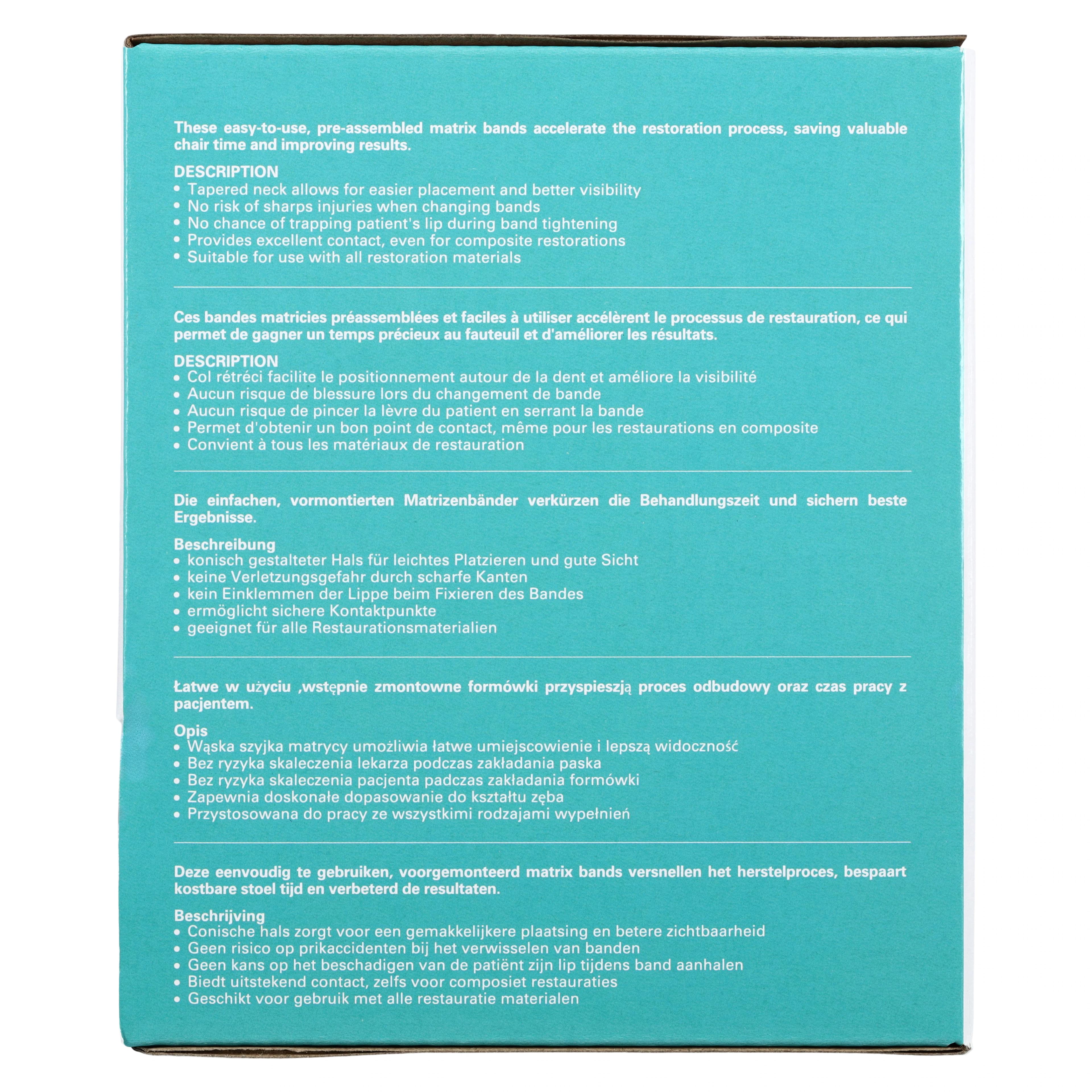 SafeMatrix Single-Use Matrix Bands, Regular Narrow, 4.5mm, Green, 50/Box, 30050 thumbnail 7