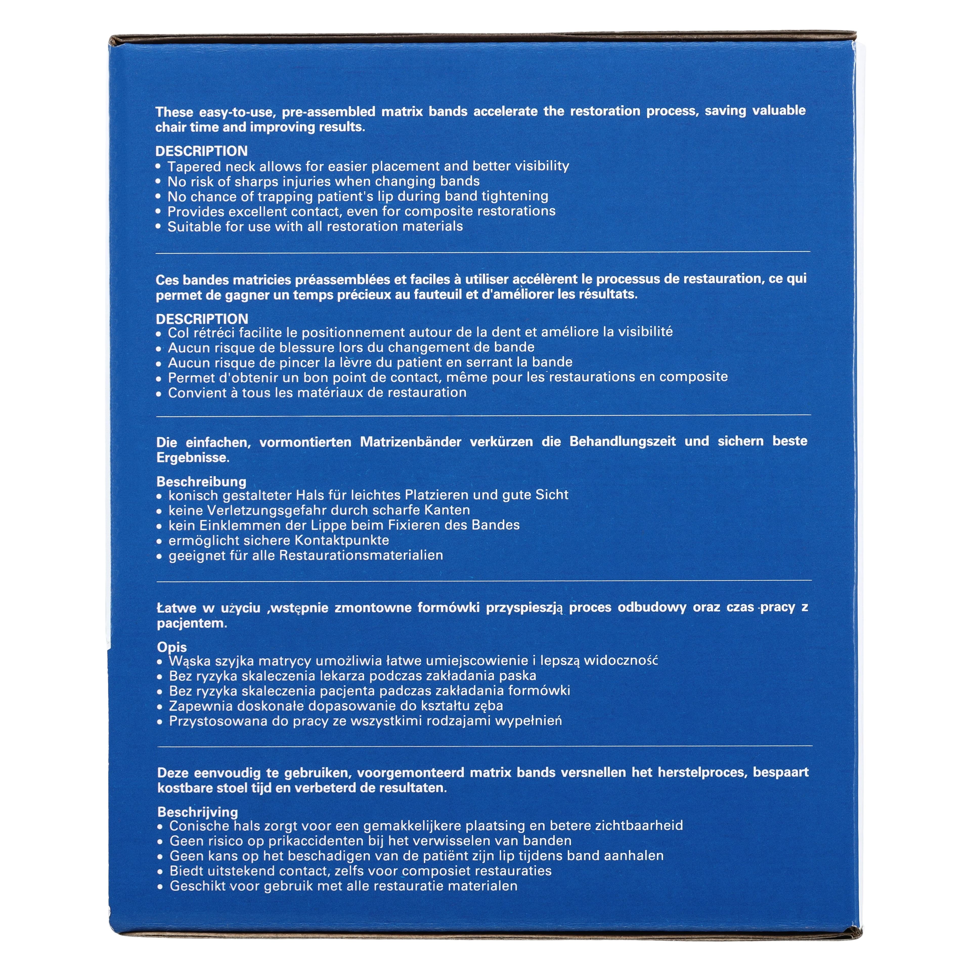 SafeMatrix Single-Use Matrix Bands, Regular Wide 6mm, Blue, 50/Box, 30045 thumbnail 7